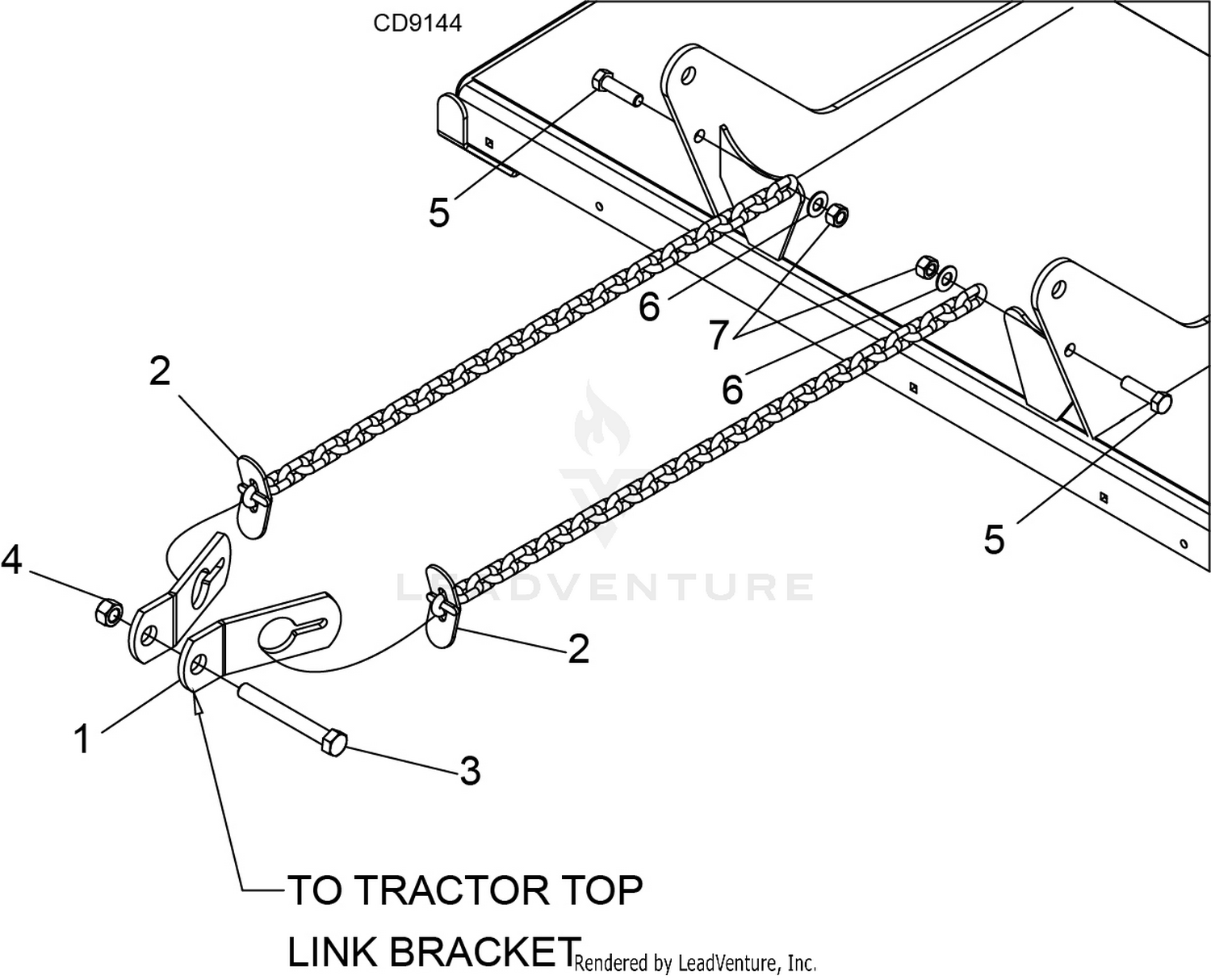Woods RC60.20 Rotary Cutter Parts Diagrams