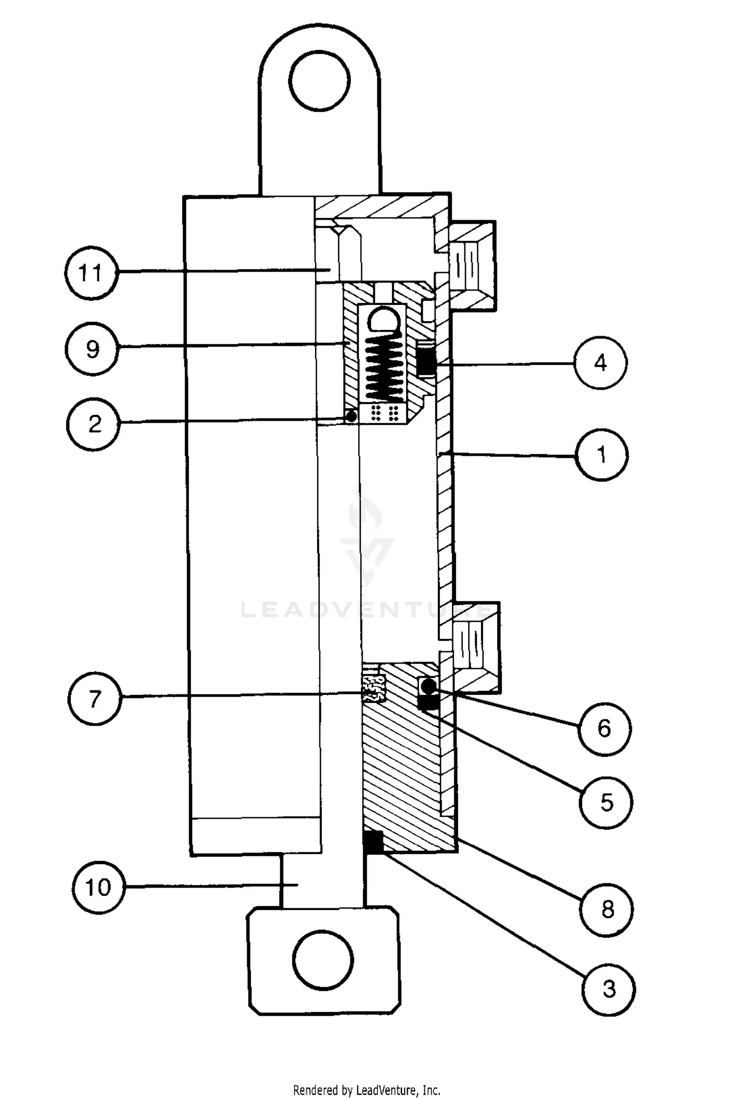 Woods 13534 Hydraulic Cylinder Parts Diagrams