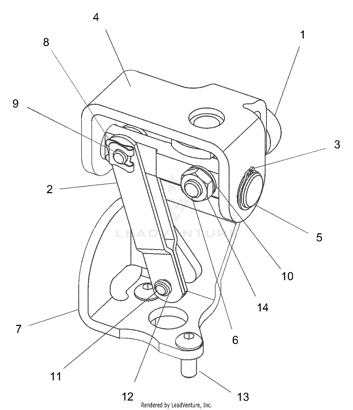 Woods Control Valve Linkage Assembly Parts Diagrams
