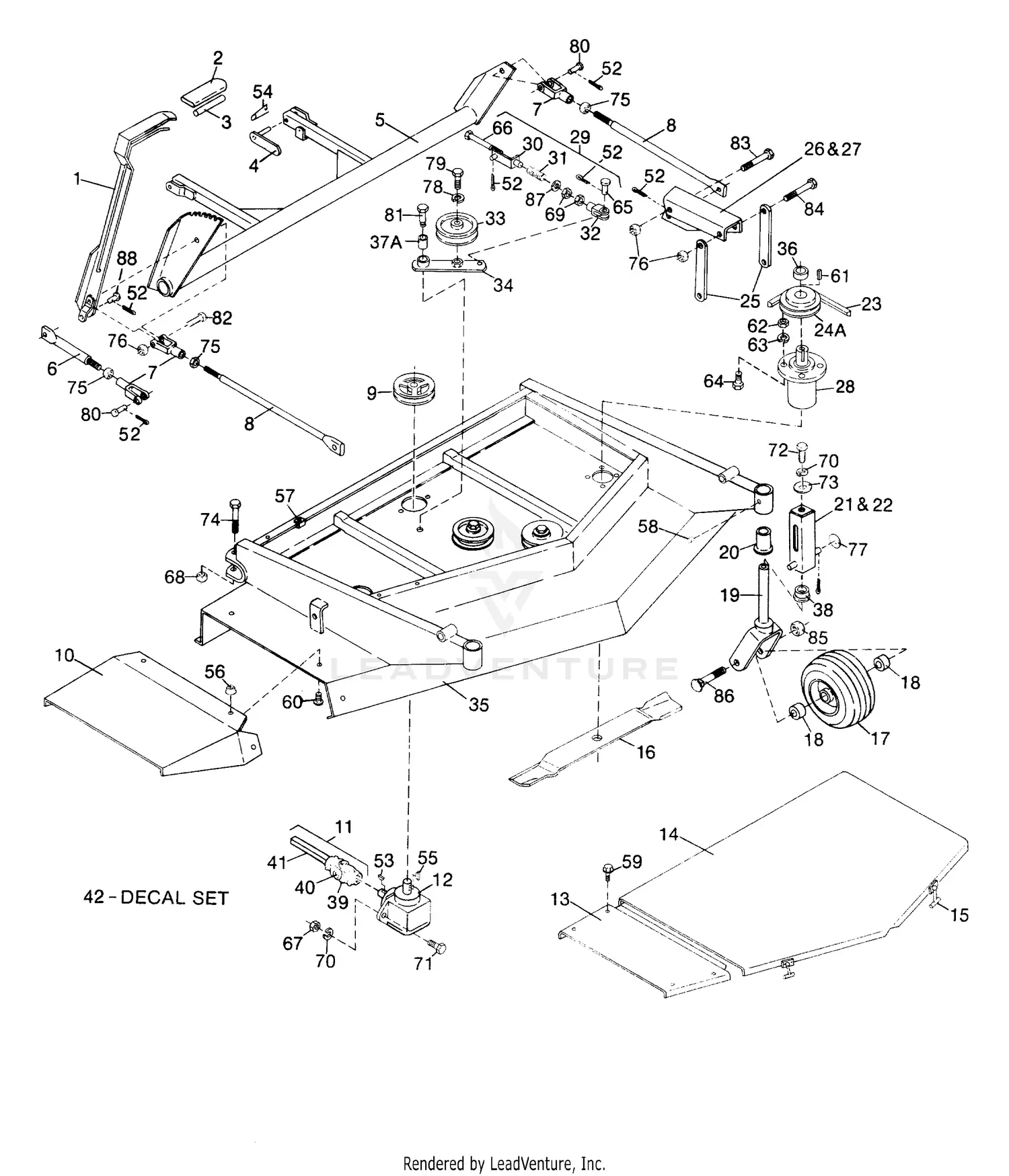 Woods 5215 Mow`n Machine Parts Diagrams