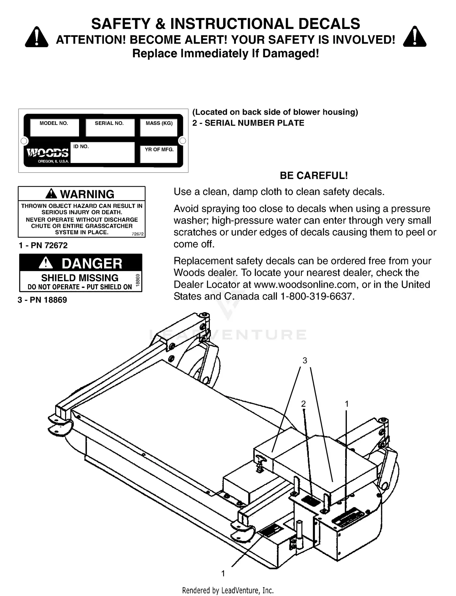 Woods Mow`n Machine Vacuum For F-Series Parts Diagrams