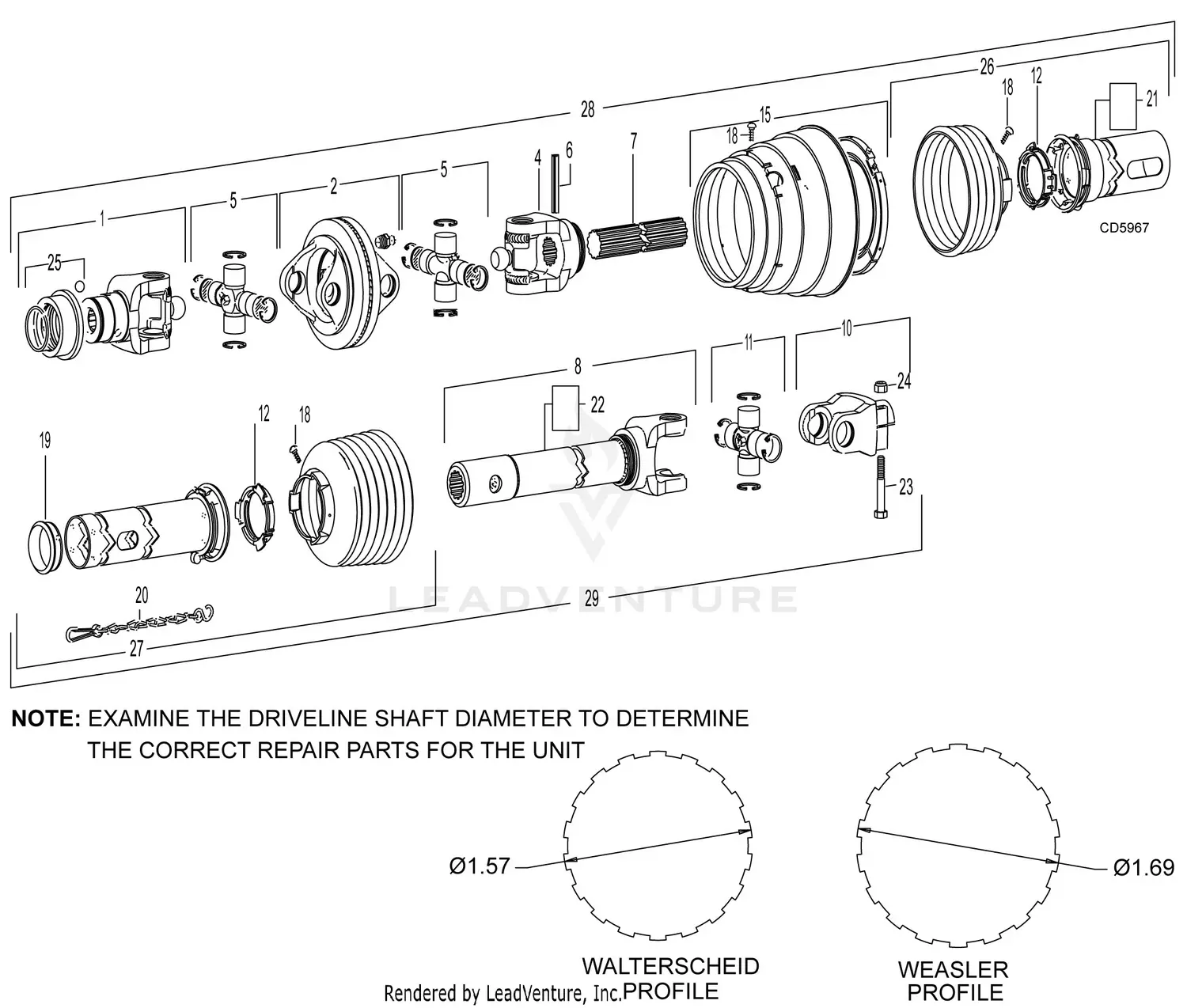 Woods DS1440Q Rotary Cutter Parts Diagrams