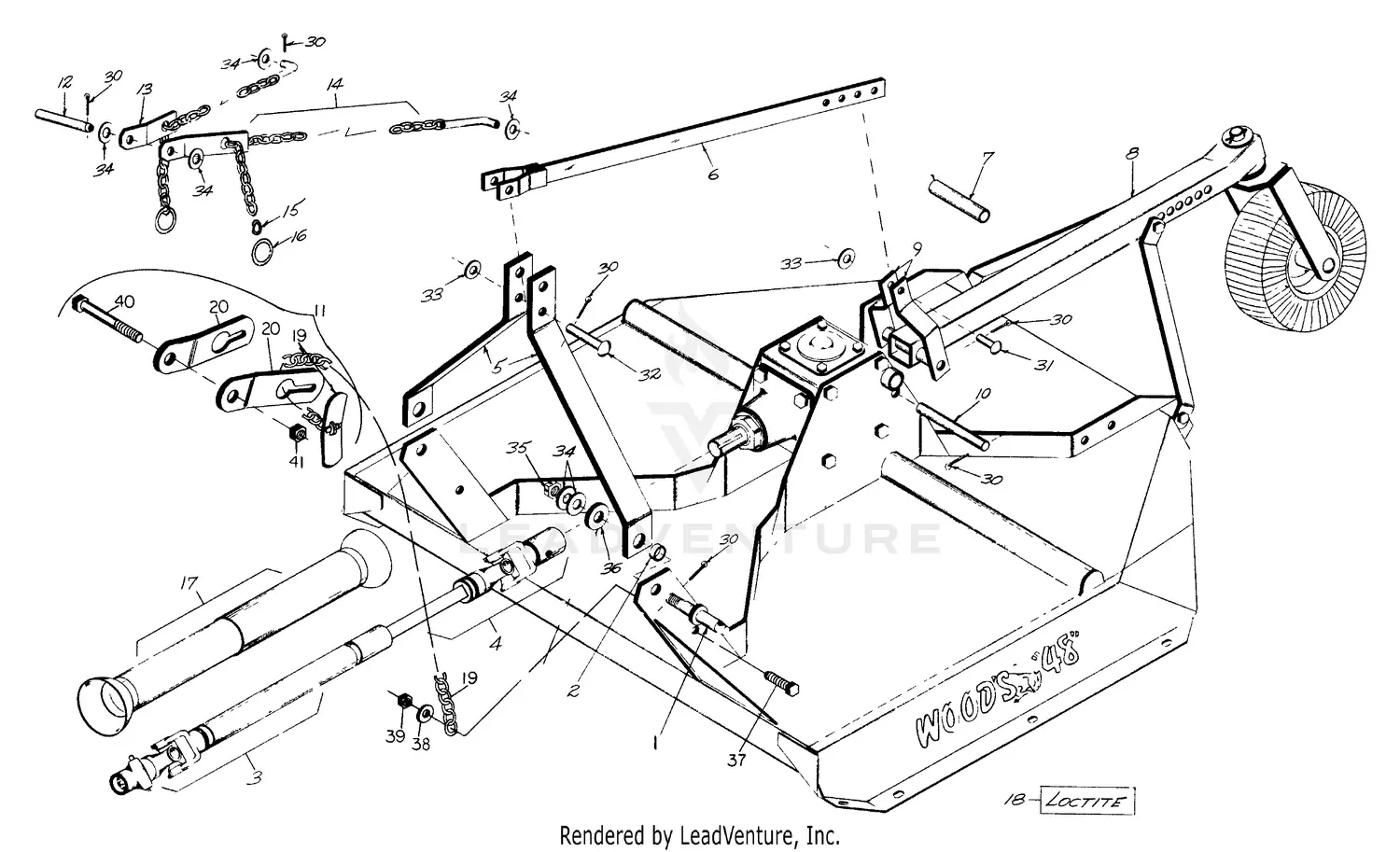 Woods M48-2 Single Spindle Parts Diagrams