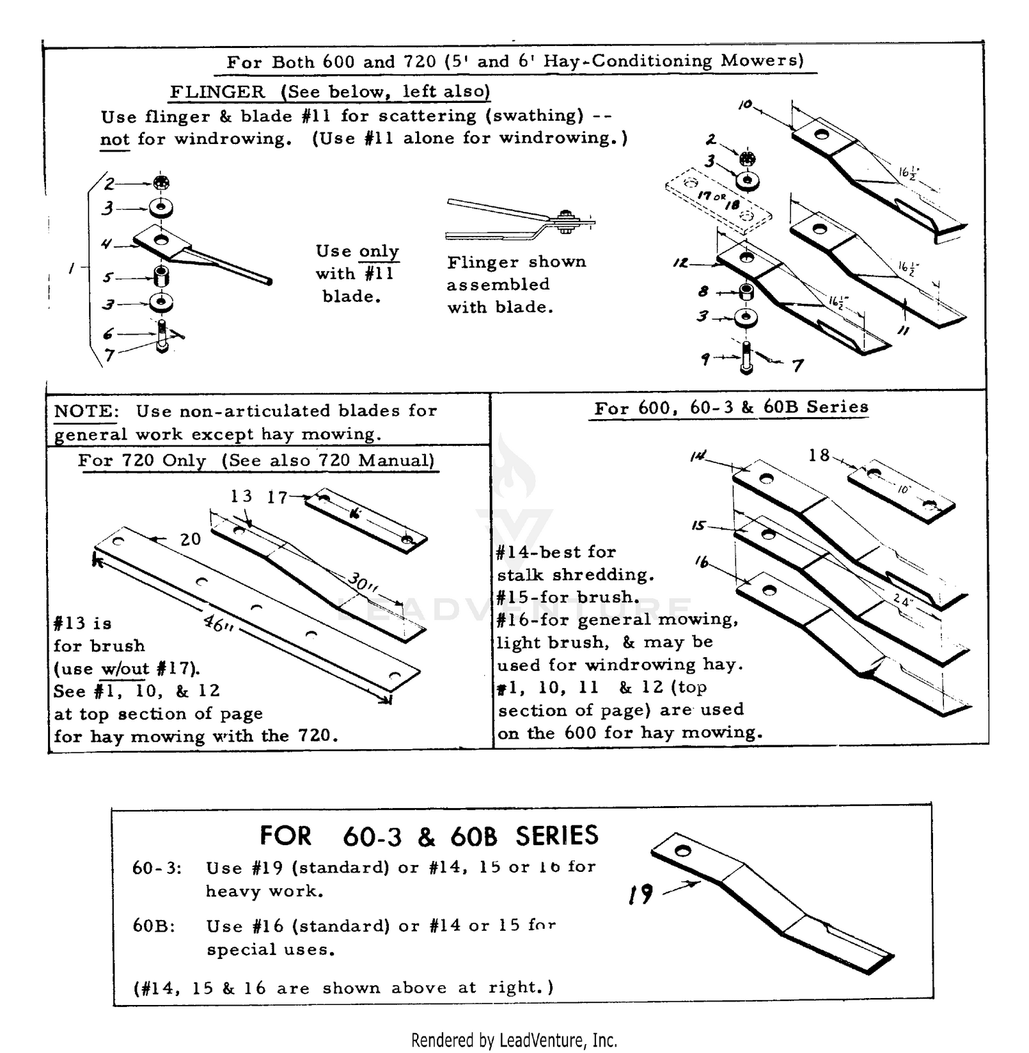 Woods M60B-1 Single Spindle Cadet 60 Parts Diagrams