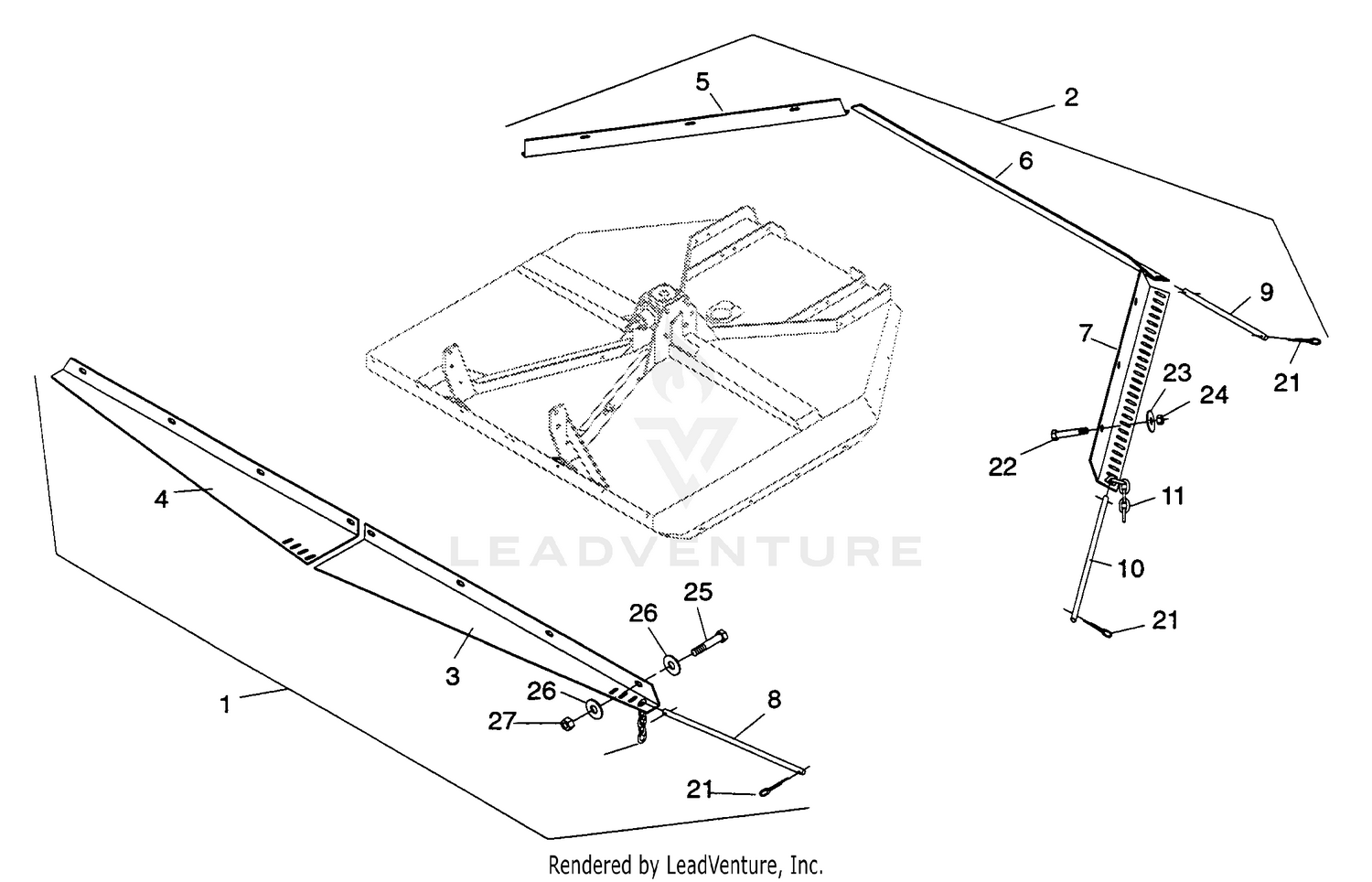 Woods MD184 Single Spindle (6/96) Parts Diagrams