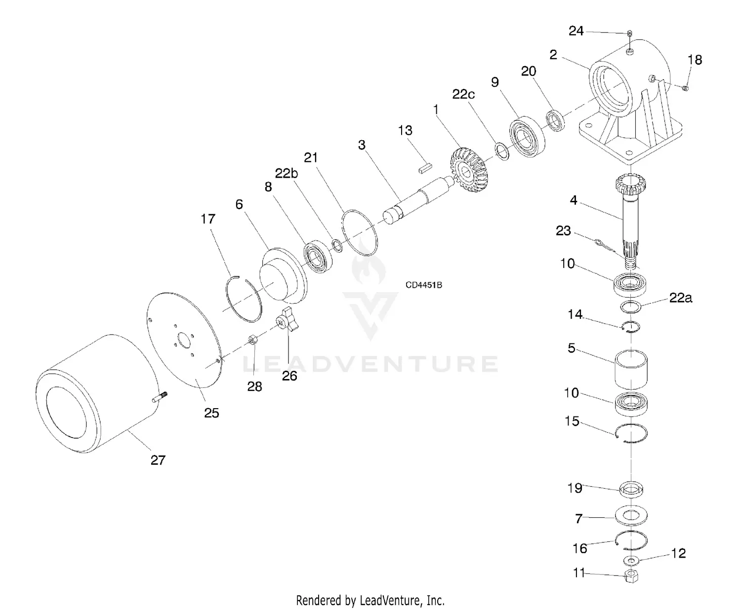 Woods XT148 Single Spindle (7/99) Parts Diagrams