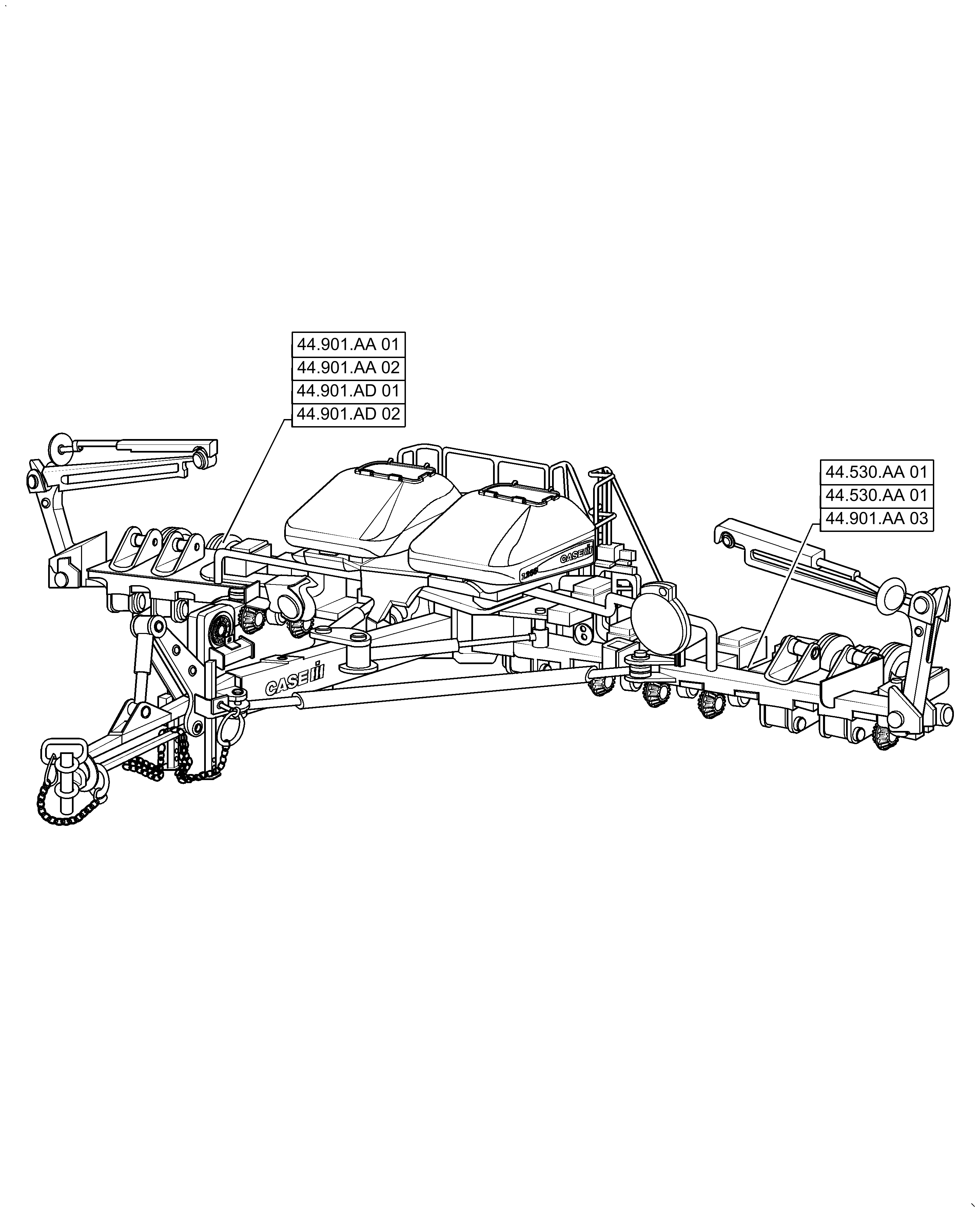 Case IH 1255 - PLANTER 16 ROW 2 POINT HITCH(04/13 - 02/17) Parts