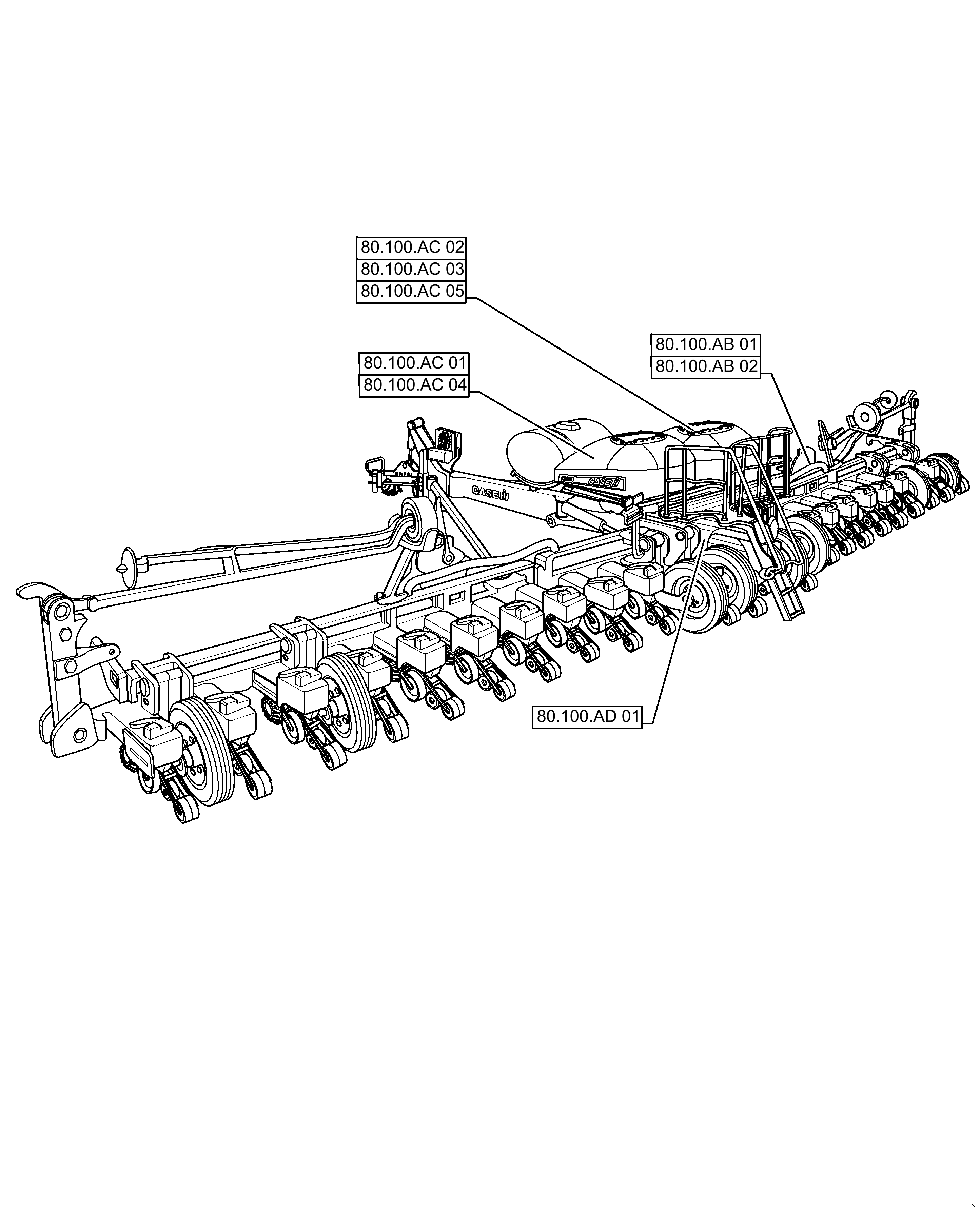 Case IH 1255 - PLANTER 24 ROW 2 POINT HITCH(04/13 - 01/18) Parts