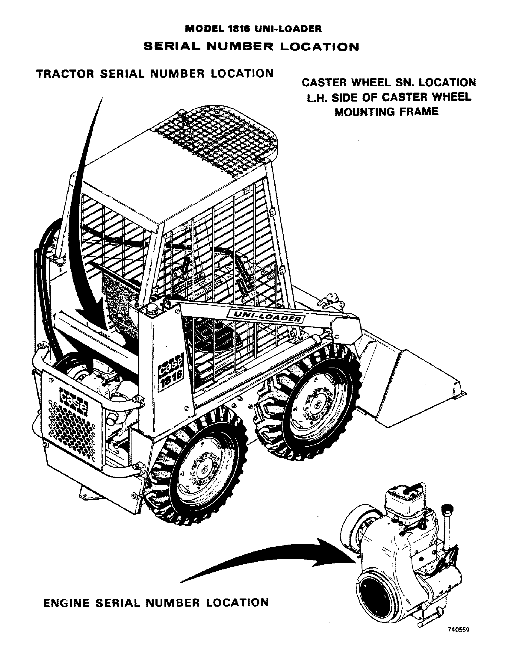 Case IH 1816 - CASE UNI-LOADER SKID STEER LOADER(01/73 - 12/84