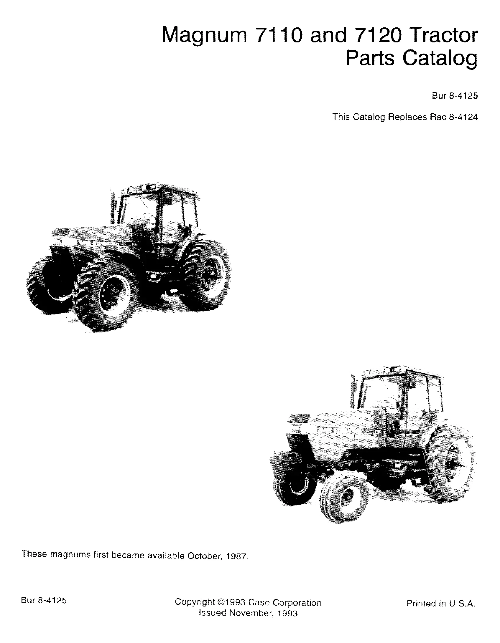Case IH 7110 - CASE IH MAGNUM TRACTOR (NORTH AMERICA)(10/87