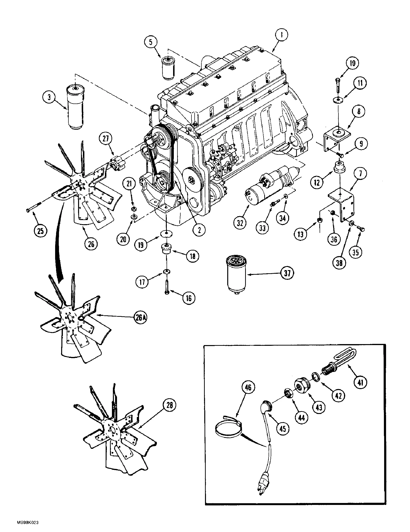 Case IH 9350 - CASE IH 4WD TRACTOR(01/96 - 08/00) Parts Diagrams