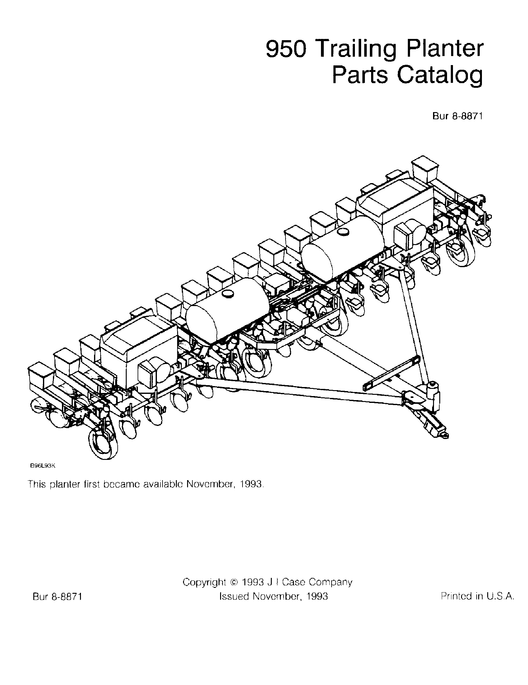 Case IH 950 - CASE IH TRAILING PLANTER(07/89 - 12/95) Parts
