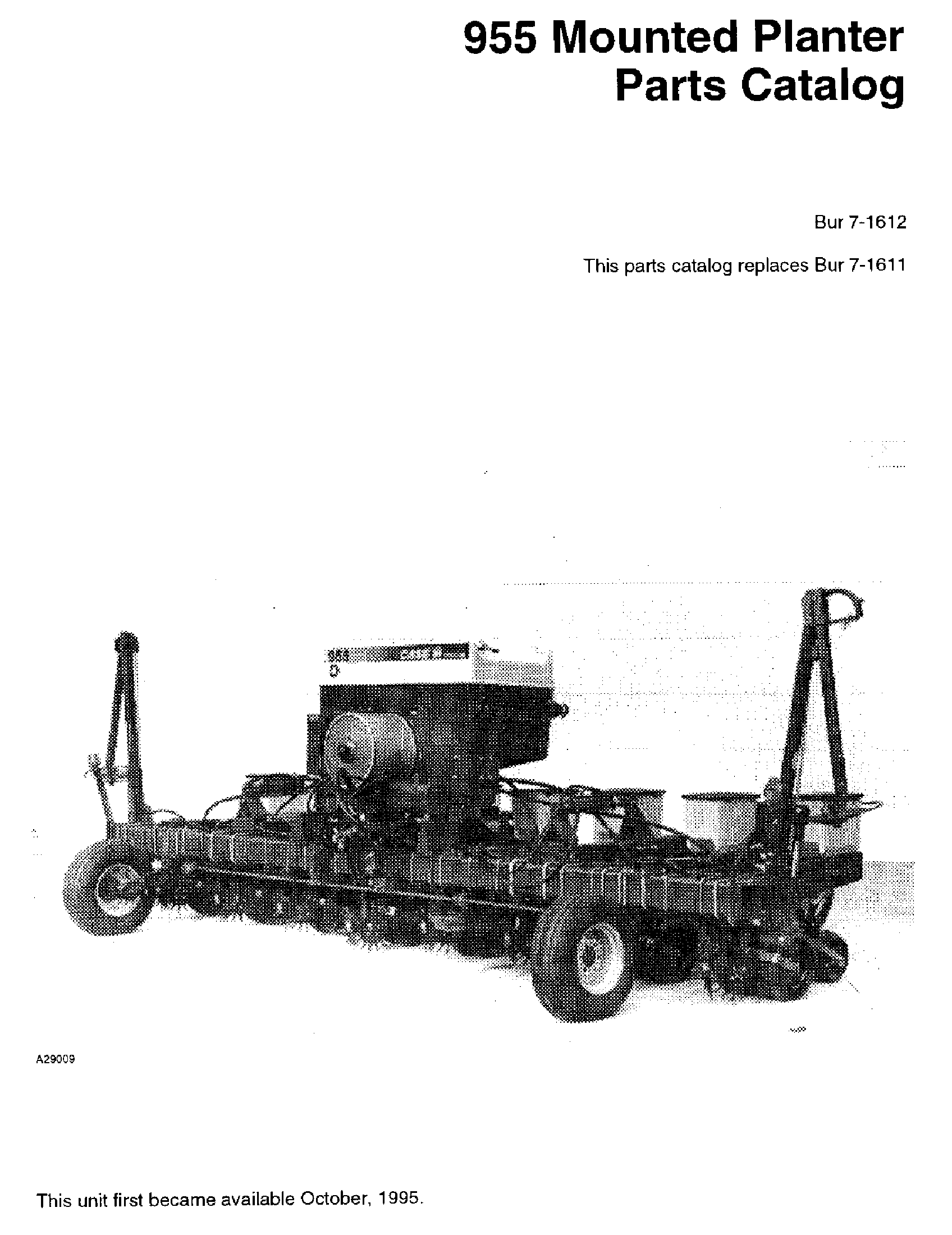 Hページ　c1a Case IH 955 - CASE IH MOUNTED PLANTER(10/95 - 12/99) Parts Diagrams