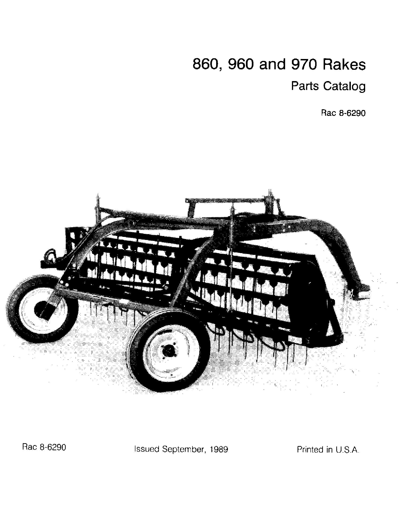 Case 960 Rake Case IH 960 - CASE IH RAKE(01/85 - 12/89) Parts Diagrams