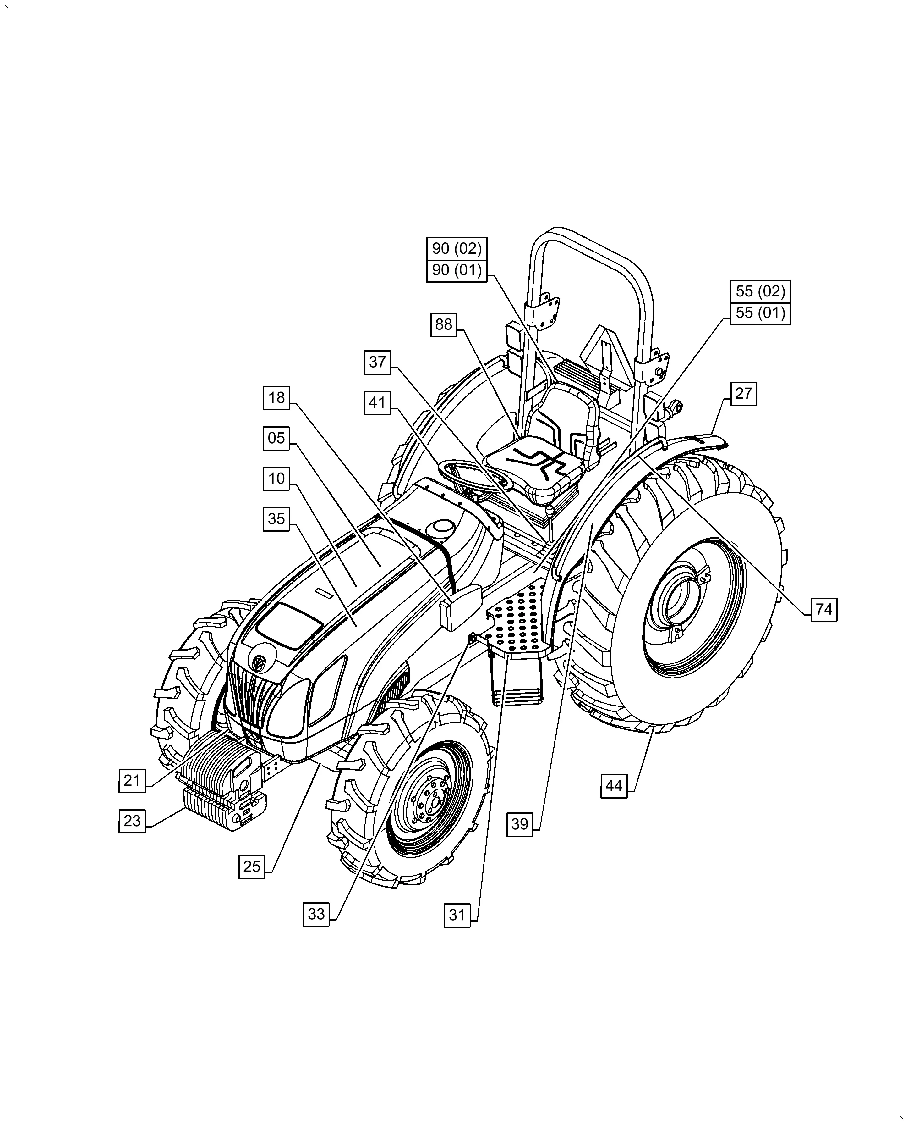 Case IH FARMALL 75A - TRACTOR - TREM 3A(06/10 - 12/17) Parts Diagrams