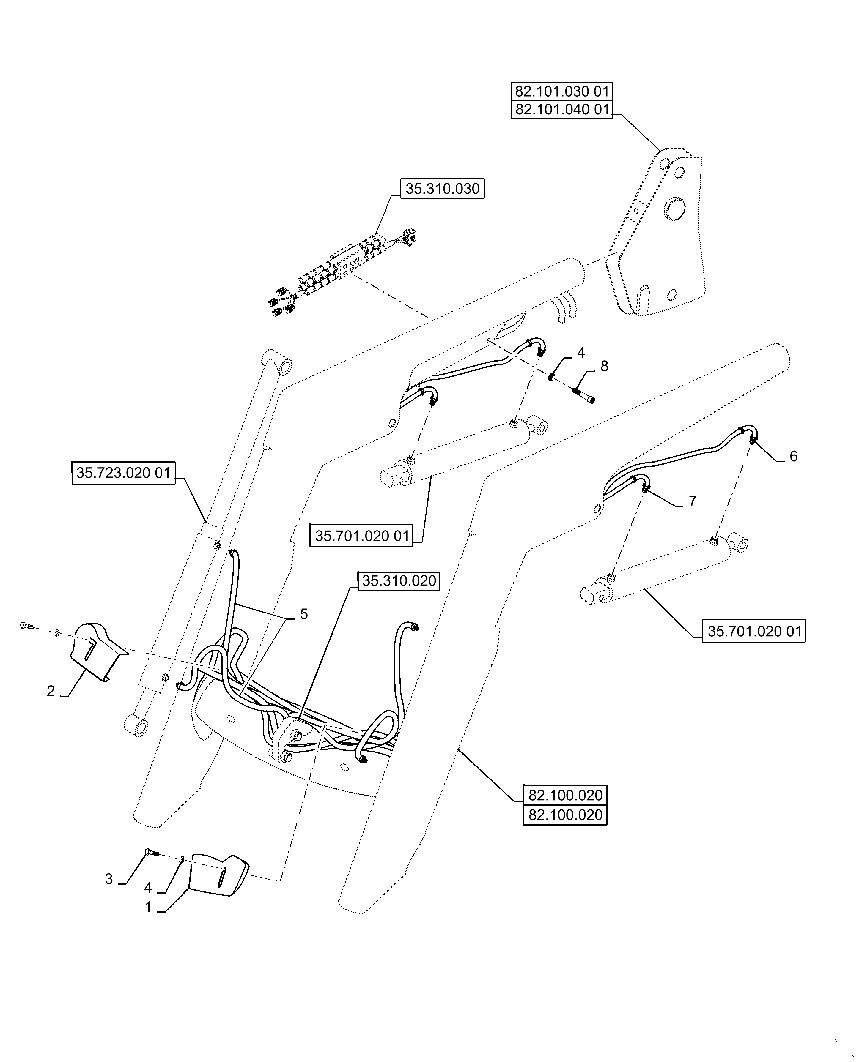 Case IH L735 - FRONT END LOADER(11/11 - ) Parts Diagrams