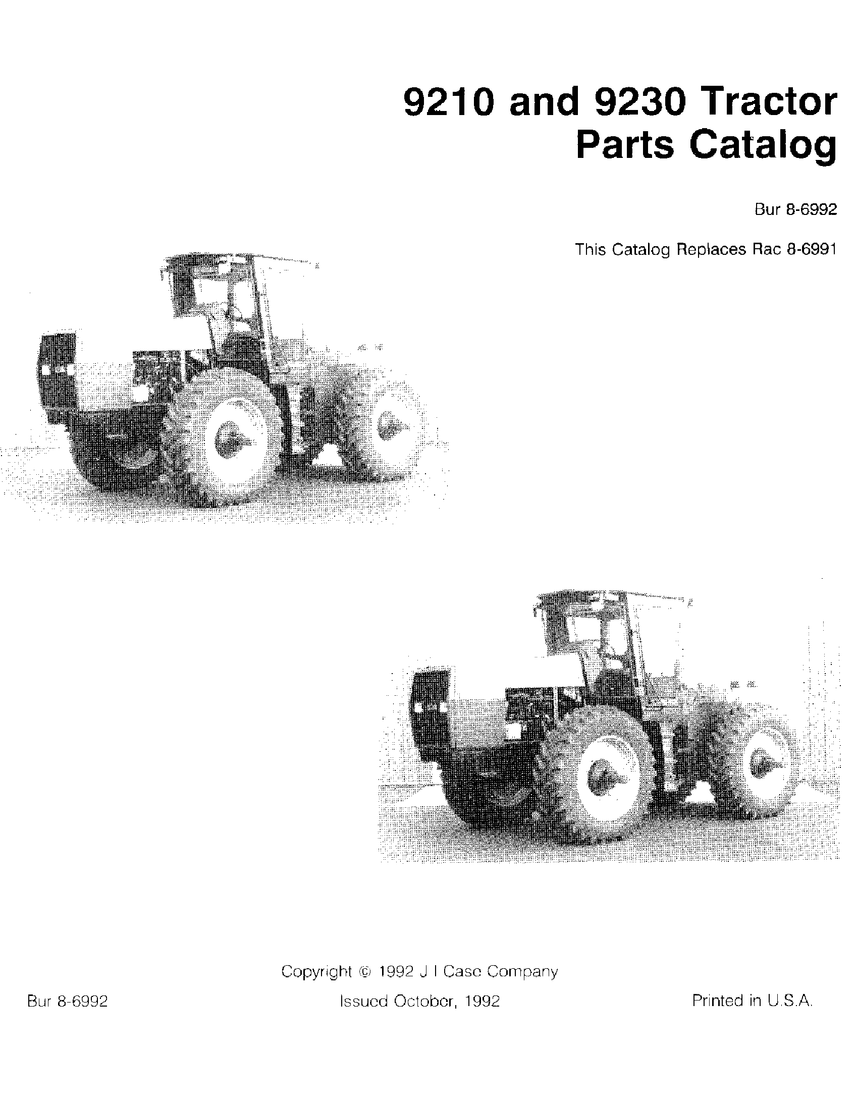 Case IH 9230 - CASE IH STEIGER 4WD TRACTOR(09/90 - 05/95) Parts Diagrams