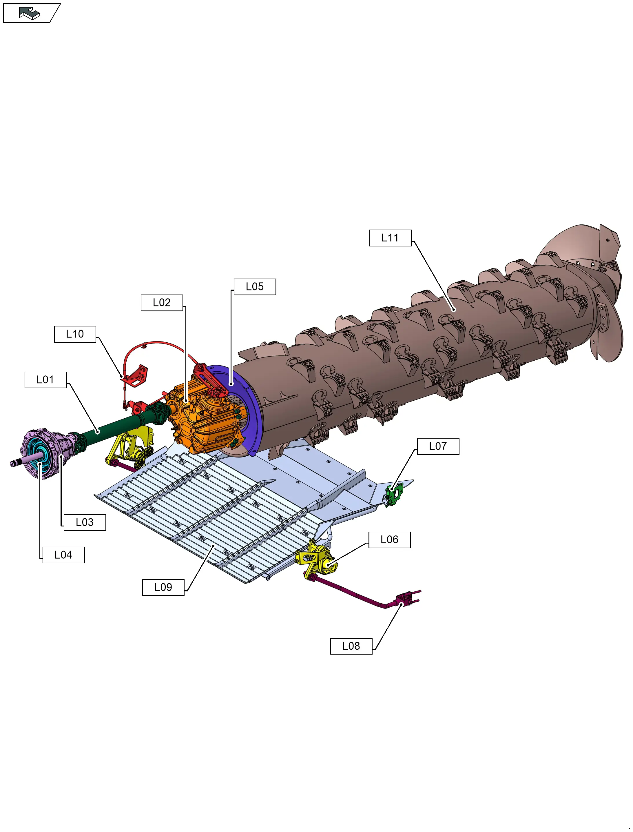 Case IH AF9 ROTARY COMBINE - Single Rotor (APAC) 01/25 Parts Diagrams