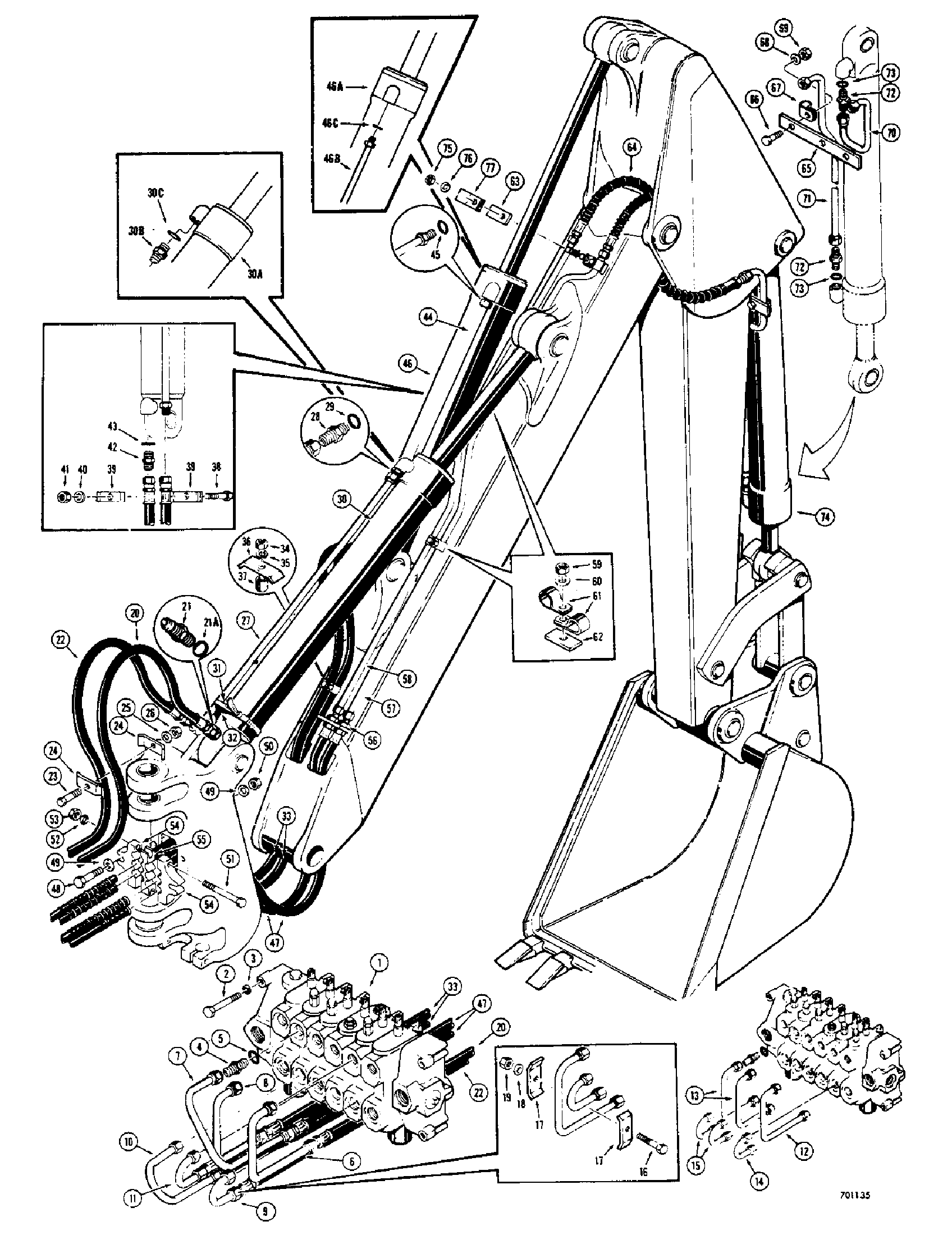 33ページ Case IH 33 BACKHOE FOR 580CK 01/60 12/72 Parts Diagrams