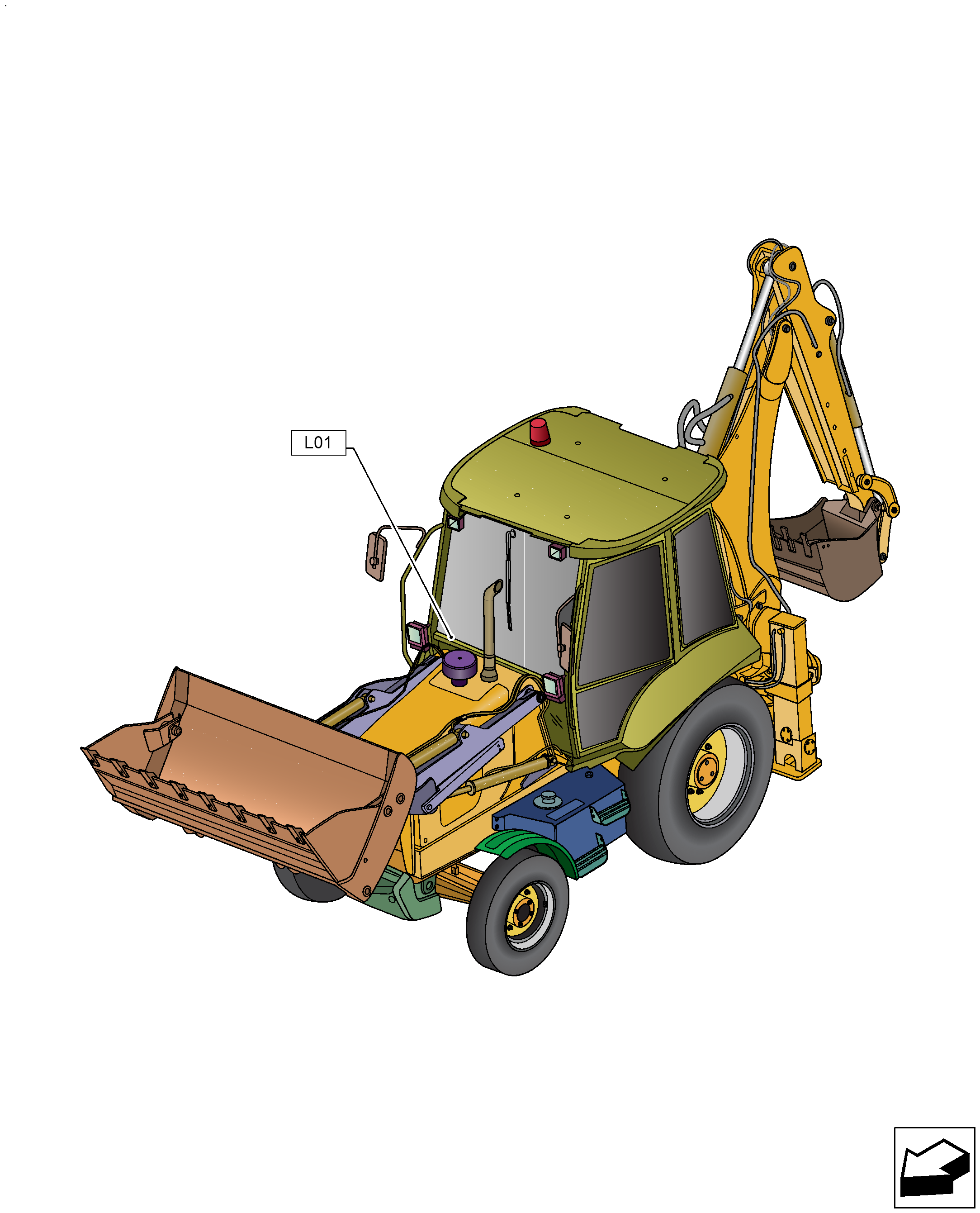 Case IH 575SV CP TRACTOR LOADER BACKHOE - TIER 3 07/21 Parts Diagrams