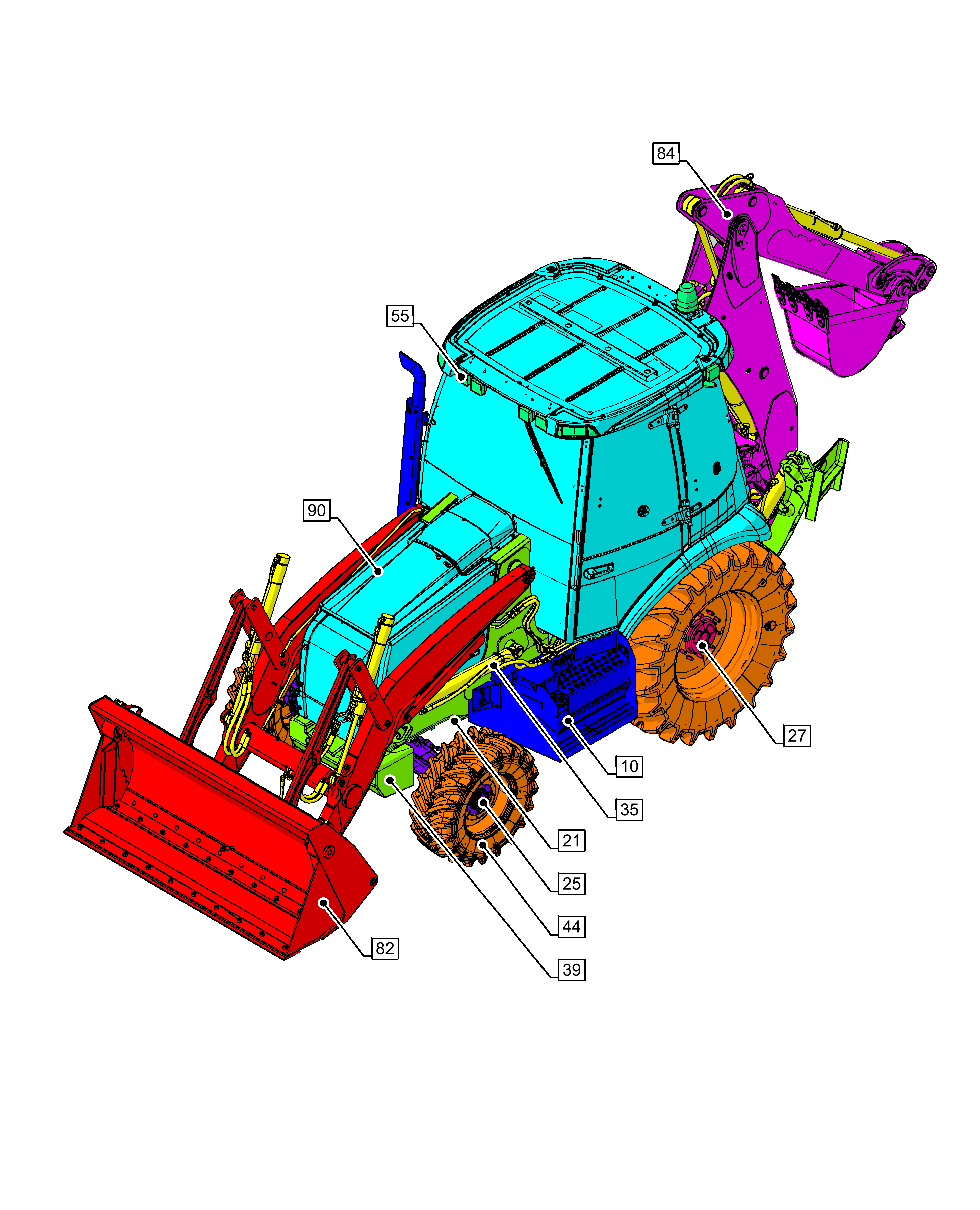 Case IH 580SN BACKHOE LOADER, 4WD - TIER 4B - MY18 10/17 11/18 Parts ...