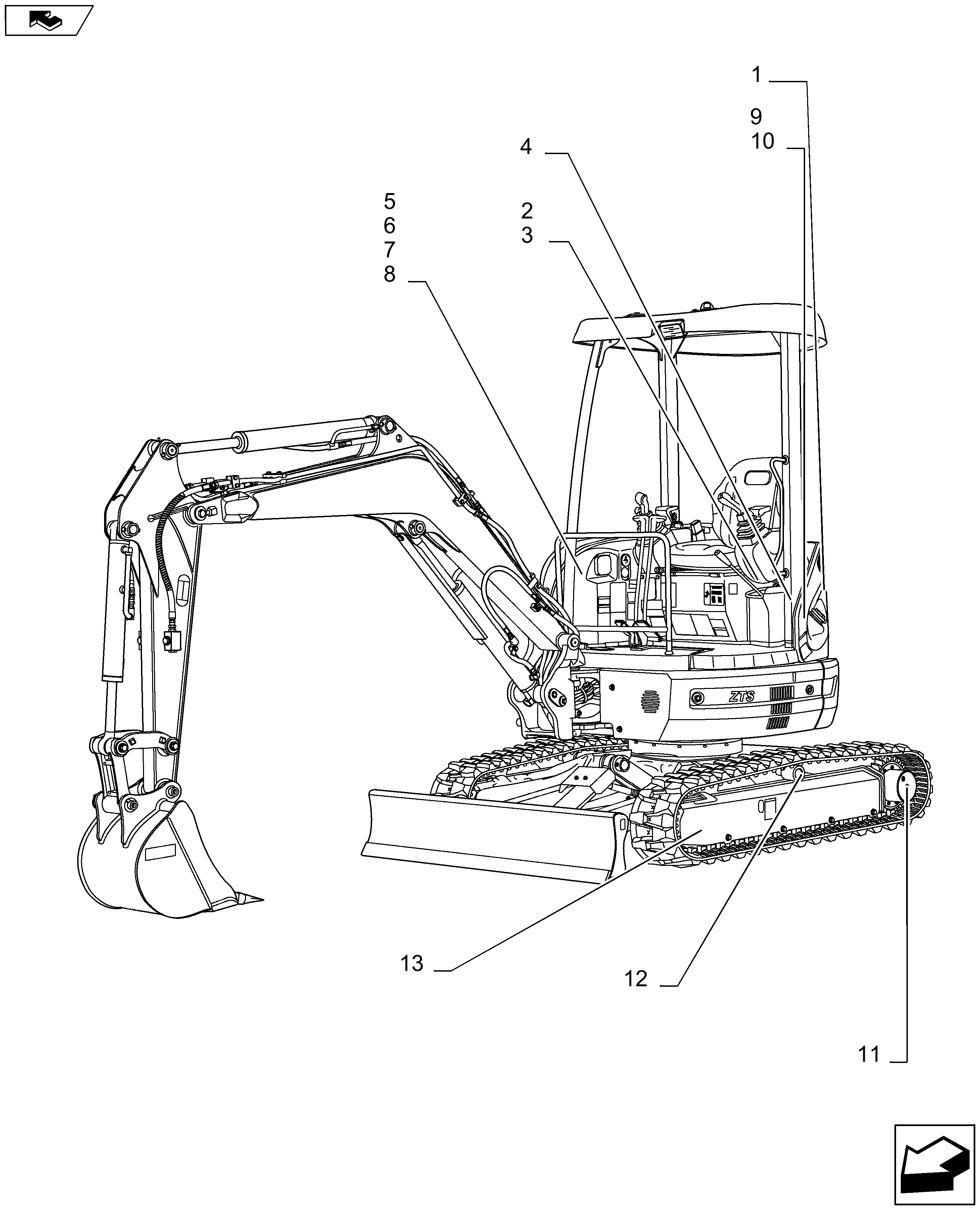 Case IH CX36B MINI EXCAVATOR BTW PX14-17001- (N7TN62053-N7TN62393