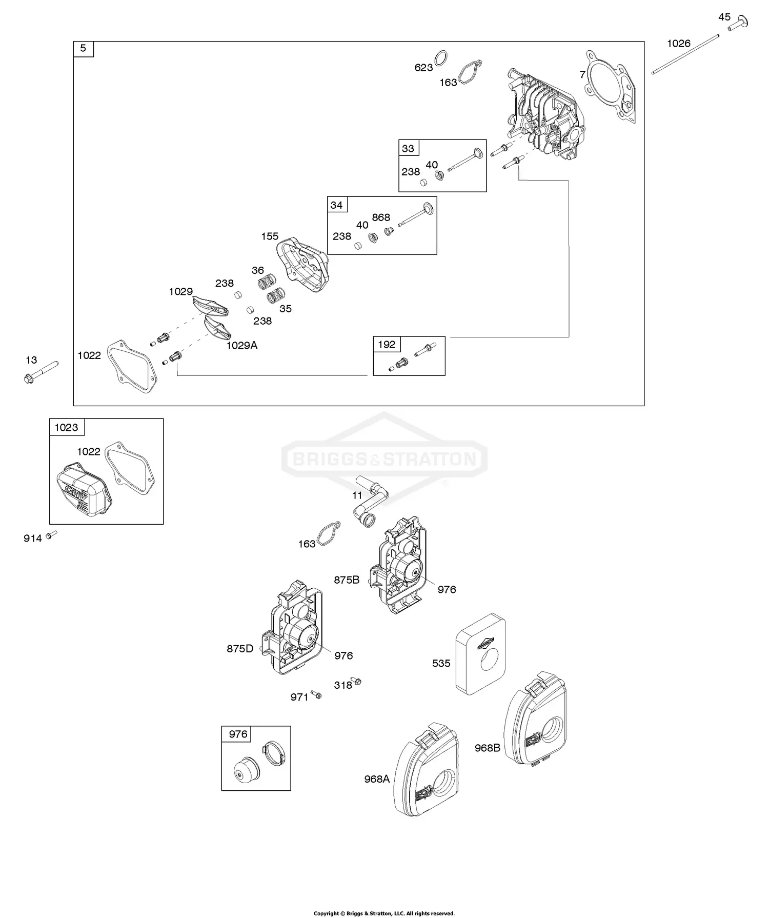 Briggs & Stratton 08p502-0037-h1 Parts Diagrams