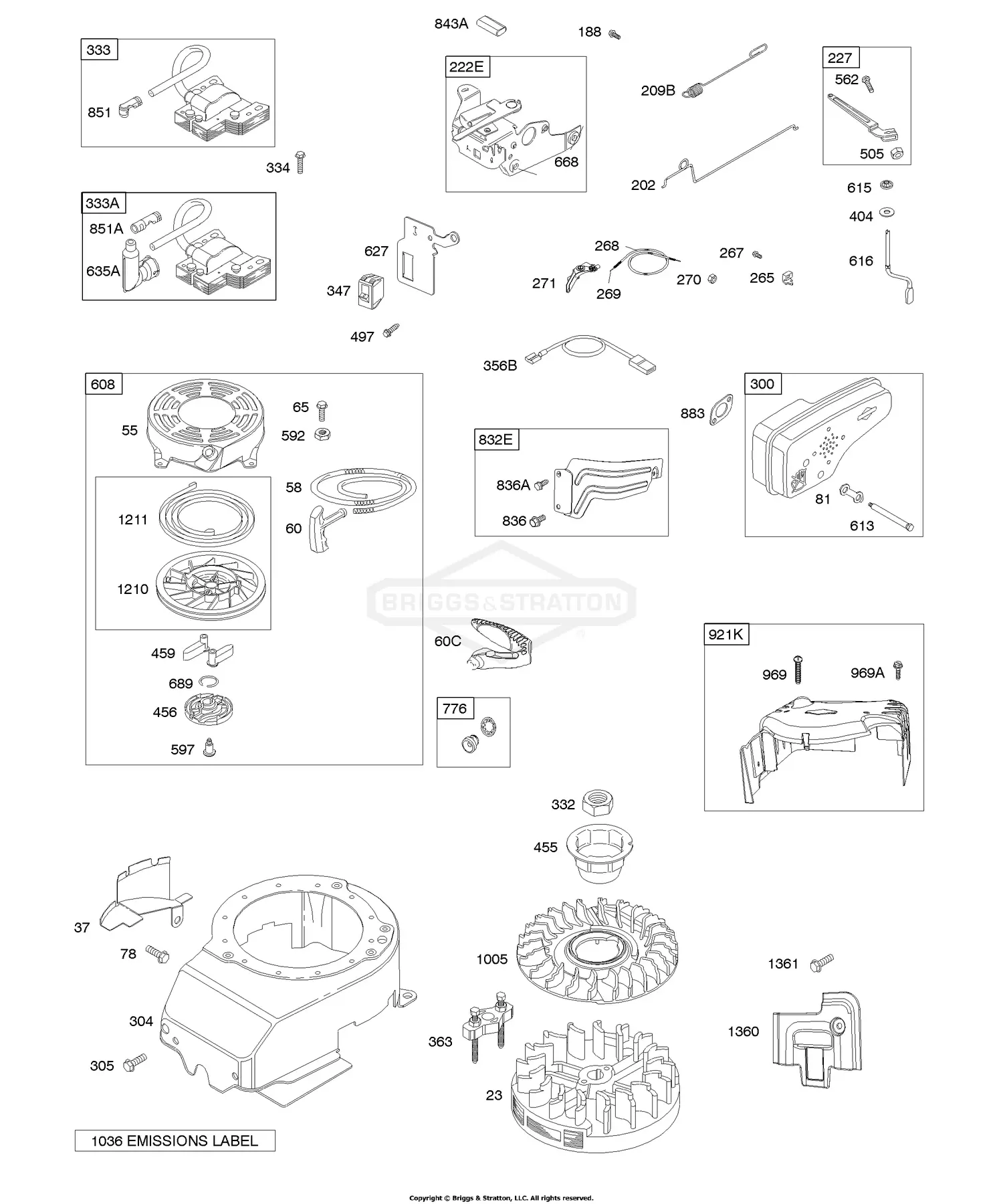 Briggs & Stratton 120502-0354-e1 Parts Diagrams