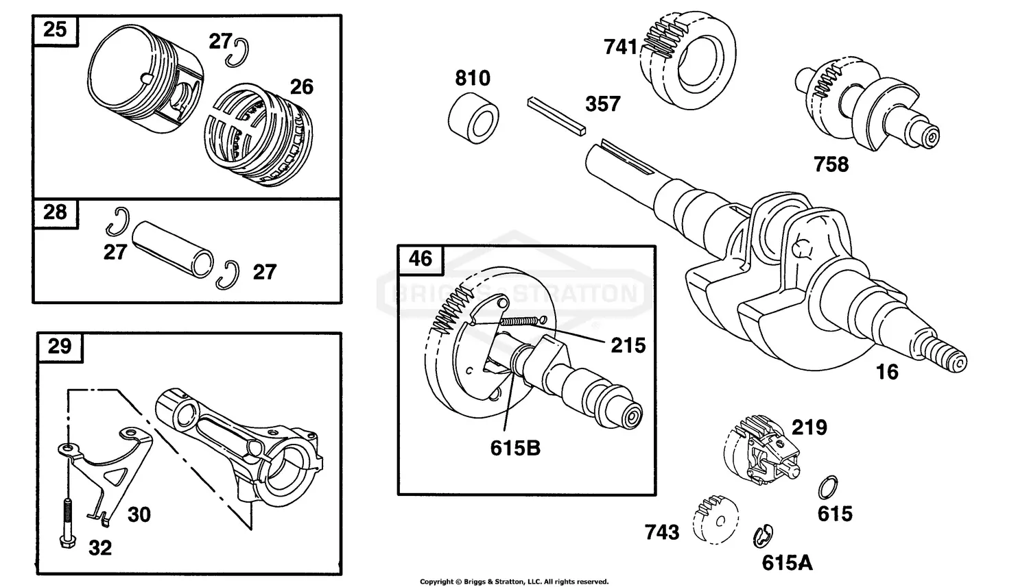 Briggs & Stratton 161432-0070-01 Parts Diagrams