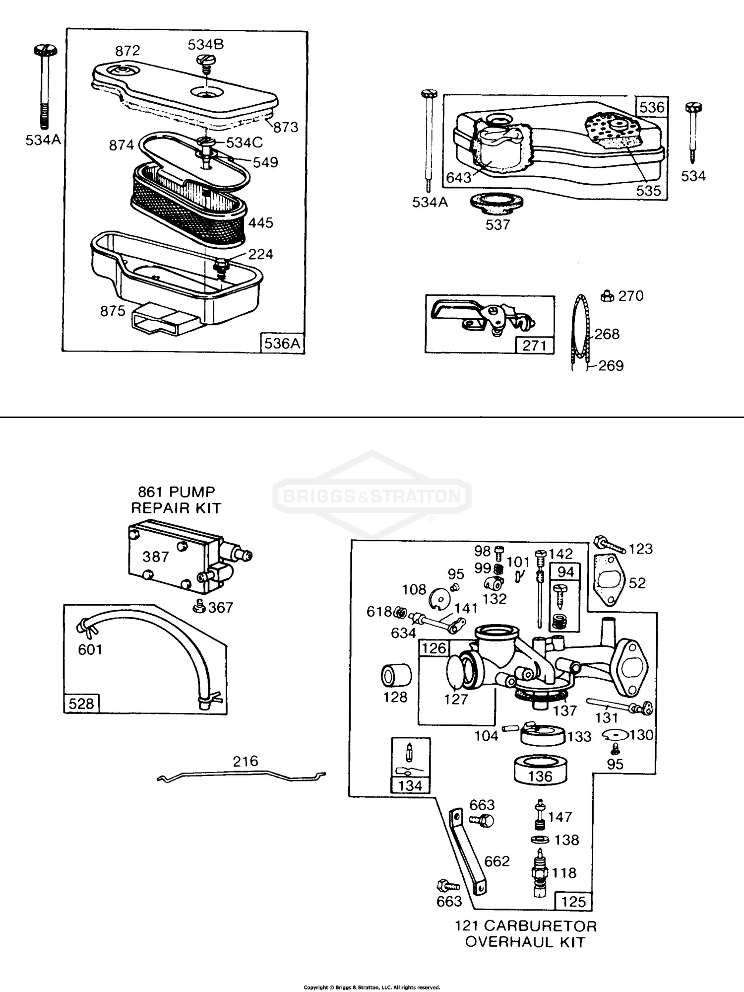 Briggs & Stratton 191707-5673-99 Parts Diagrams