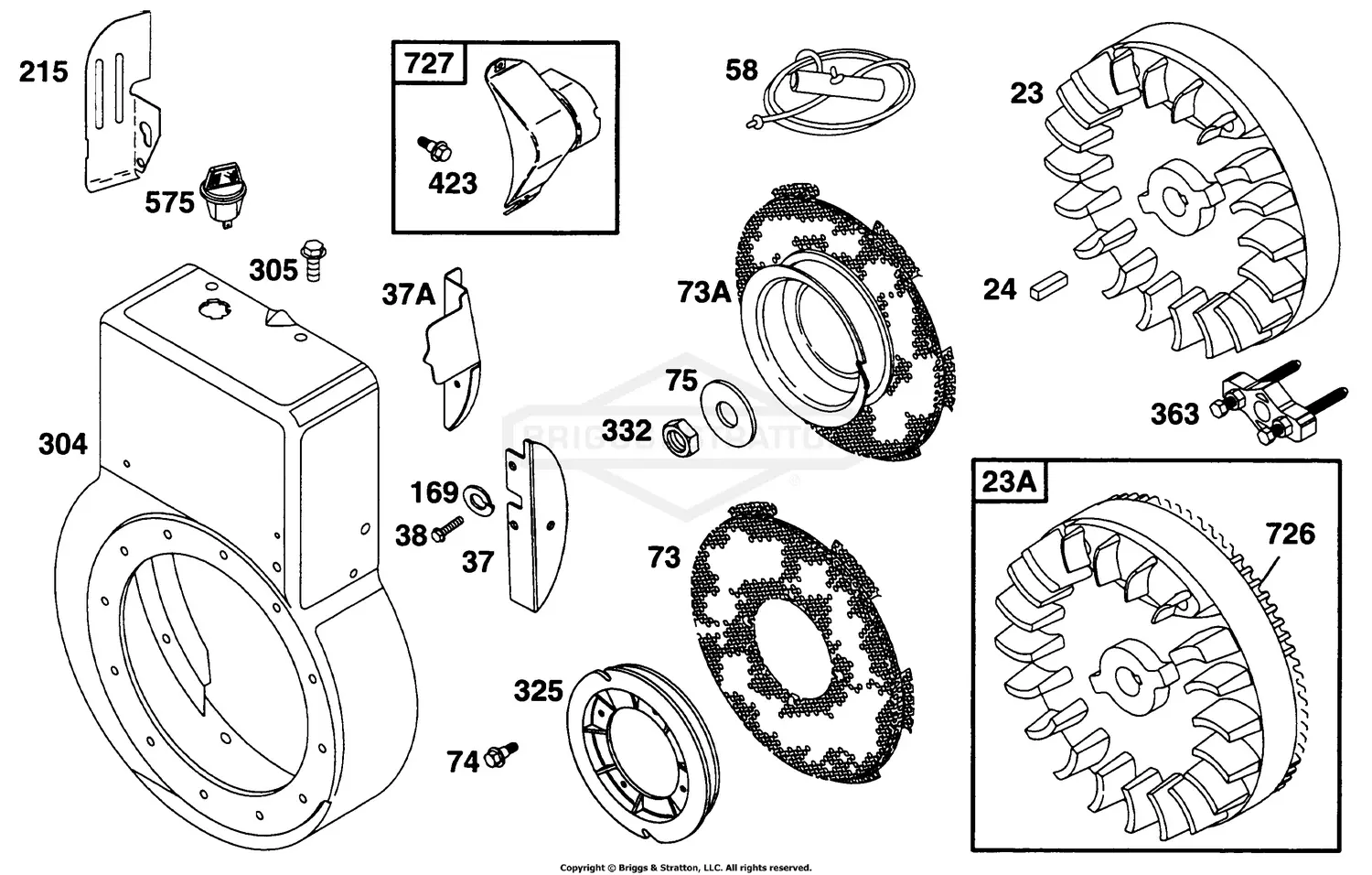 Briggs & Stratton 195412-1137-01 Parts Diagrams