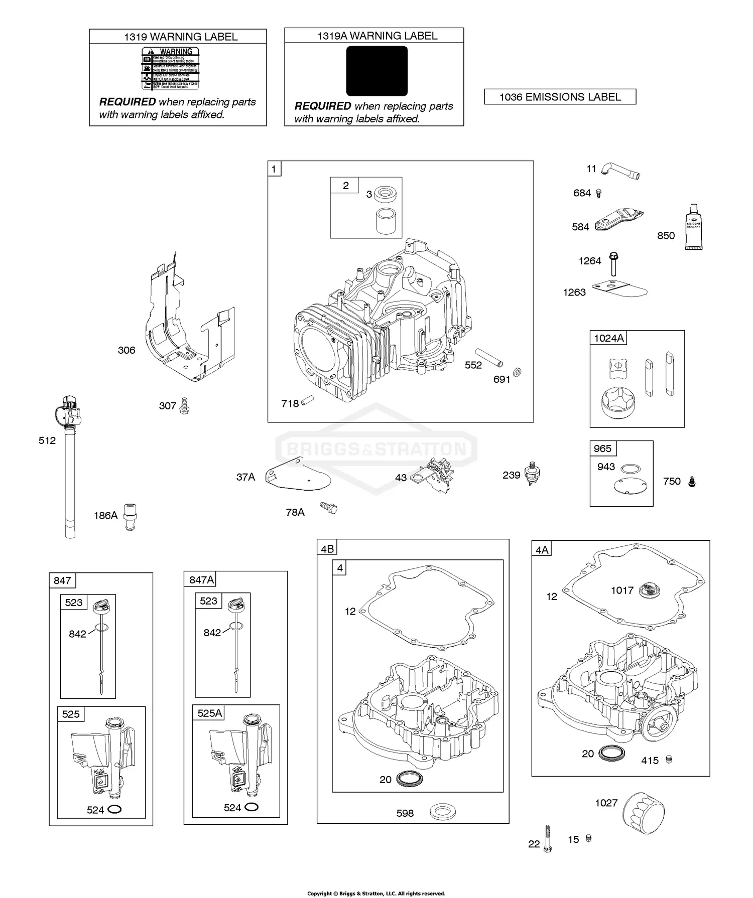 Briggs & Stratton 21r707-0069-f1 Parts Diagrams