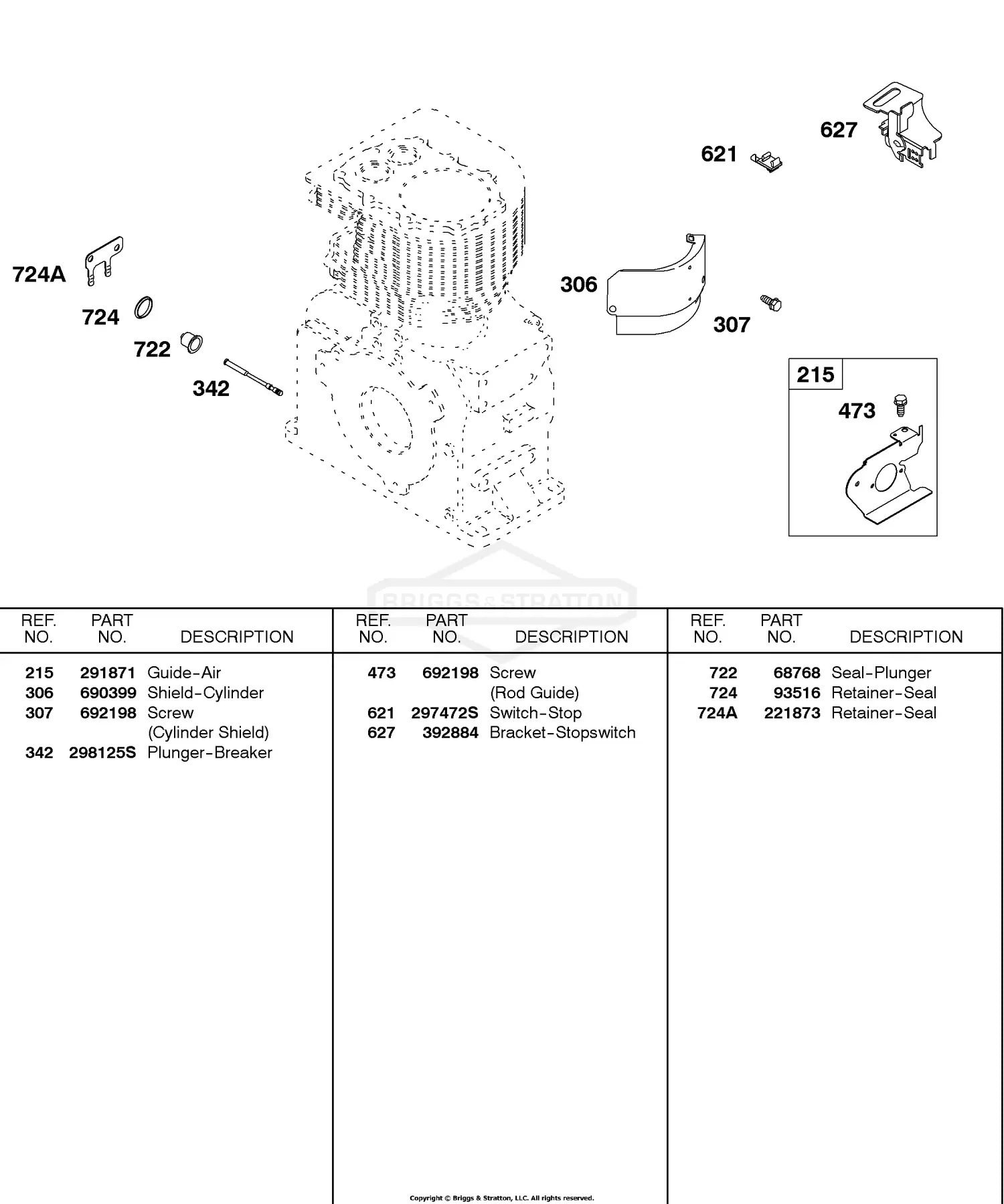 Briggs & Stratton 243432-1159-01 Parts Diagrams