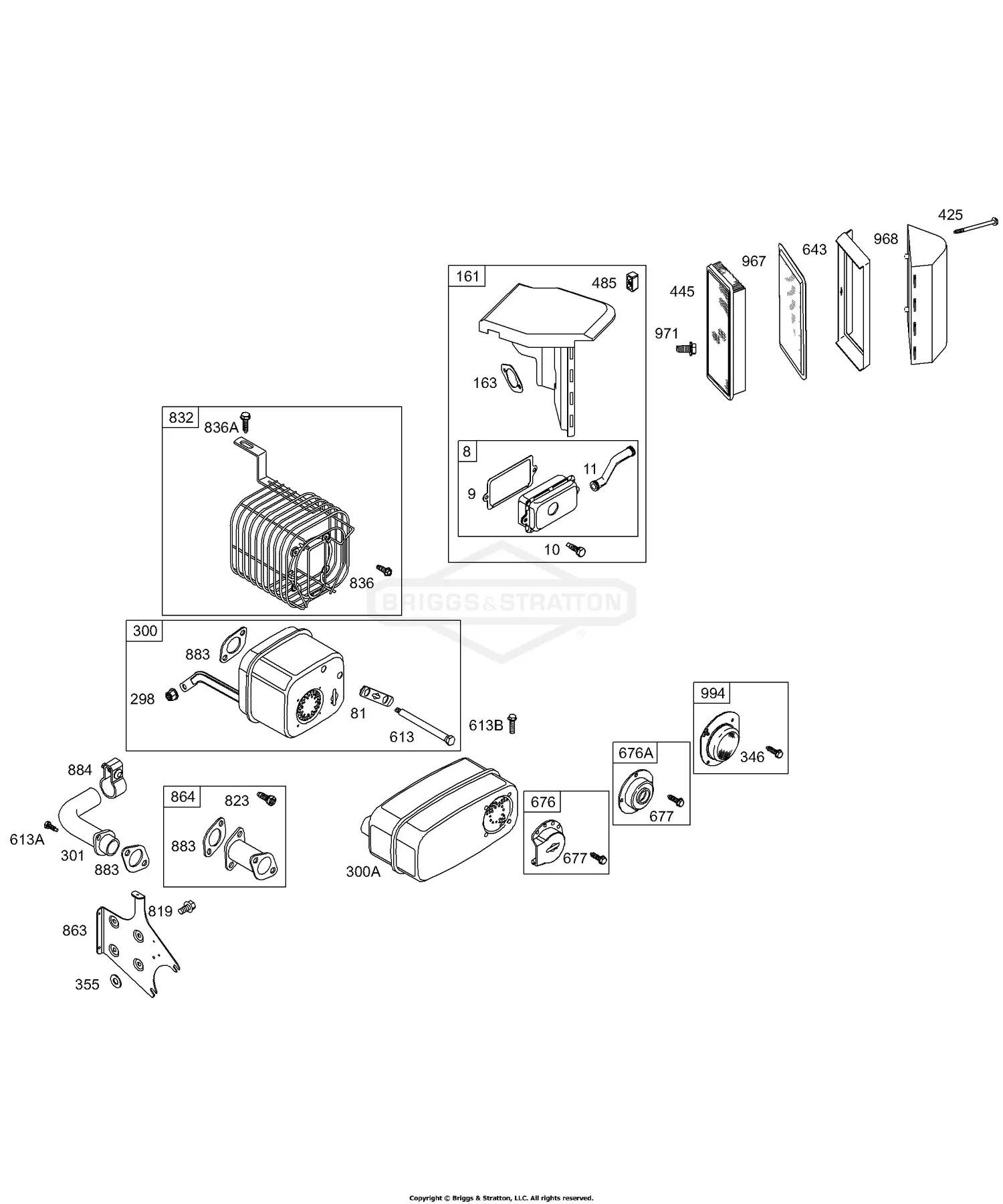 Briggs & Stratton 256427-0140-01 Parts Diagrams