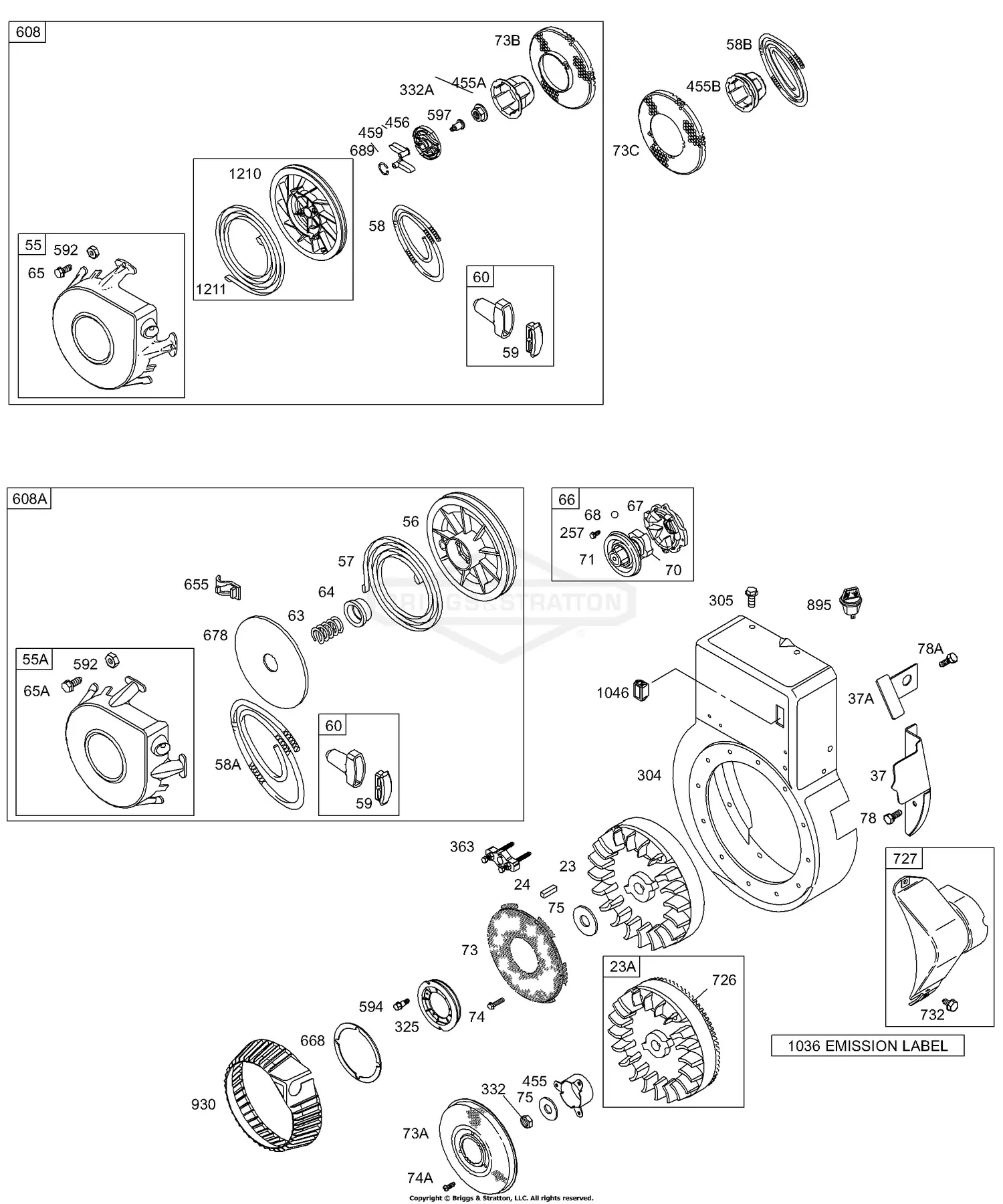 Briggs & Stratton 256427-0140-01 Parts Diagrams