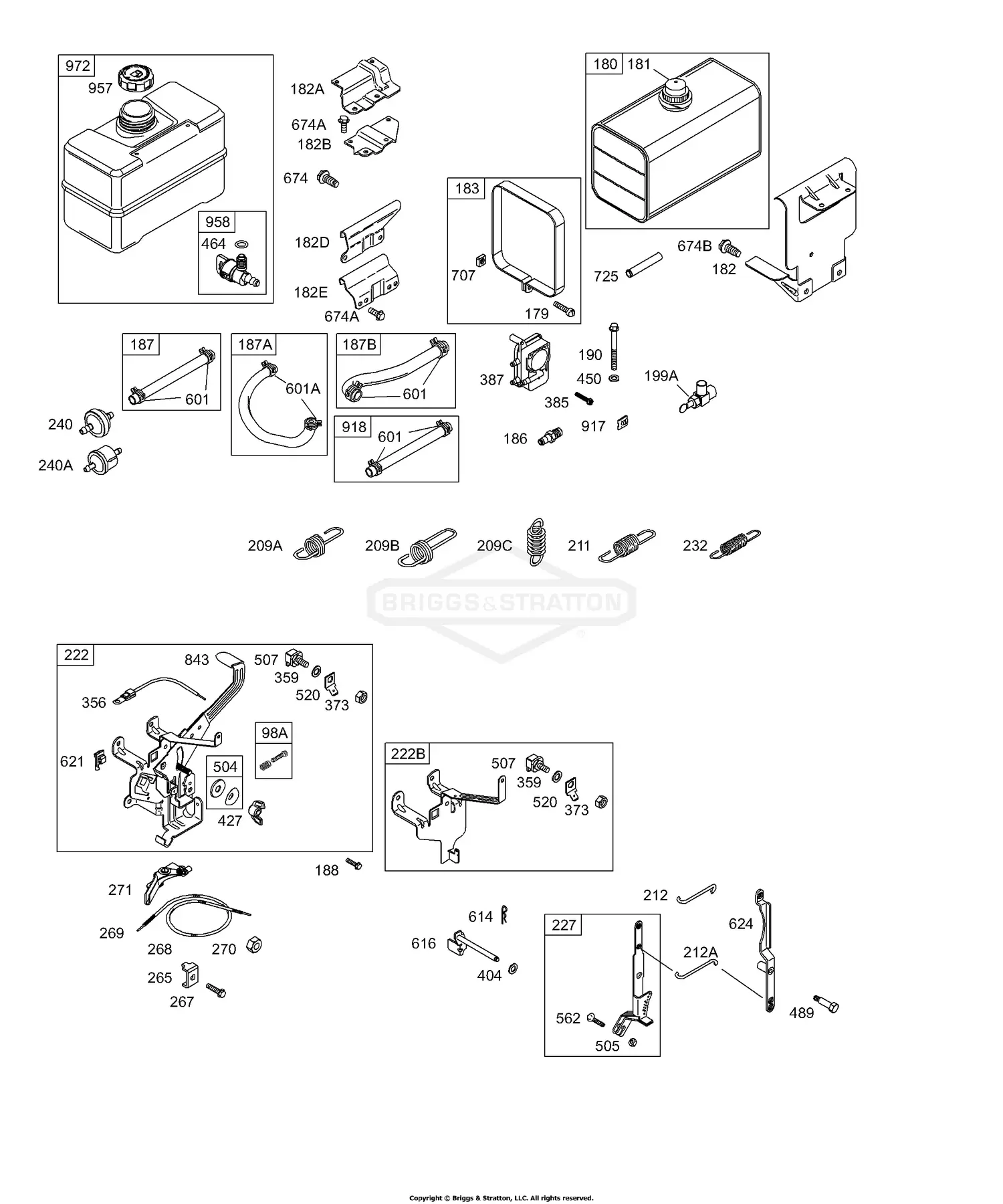 Briggs & Stratton 256427-0140-01 Parts Diagrams