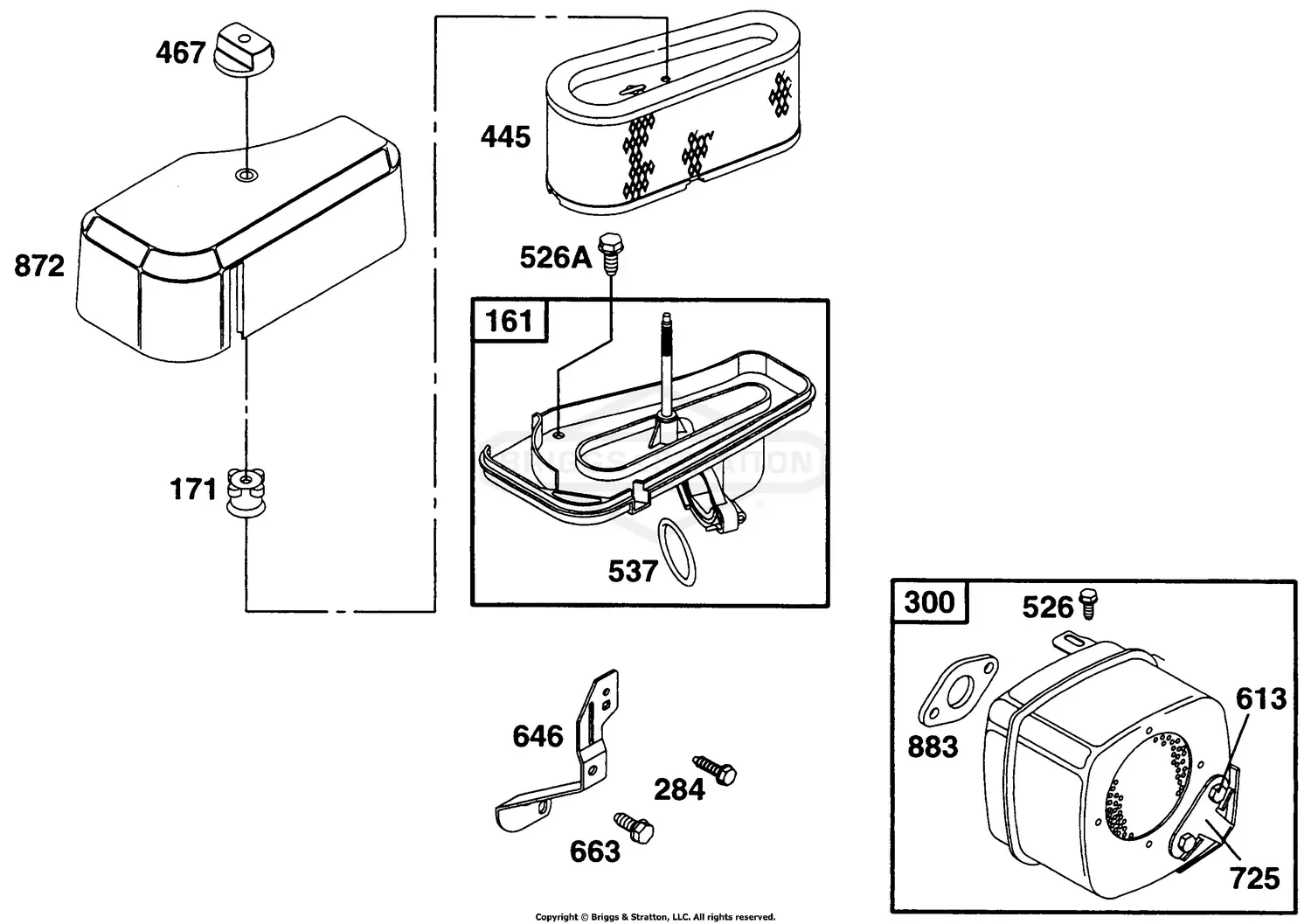 Briggs & Stratton 282707-0110-01 Parts Diagrams