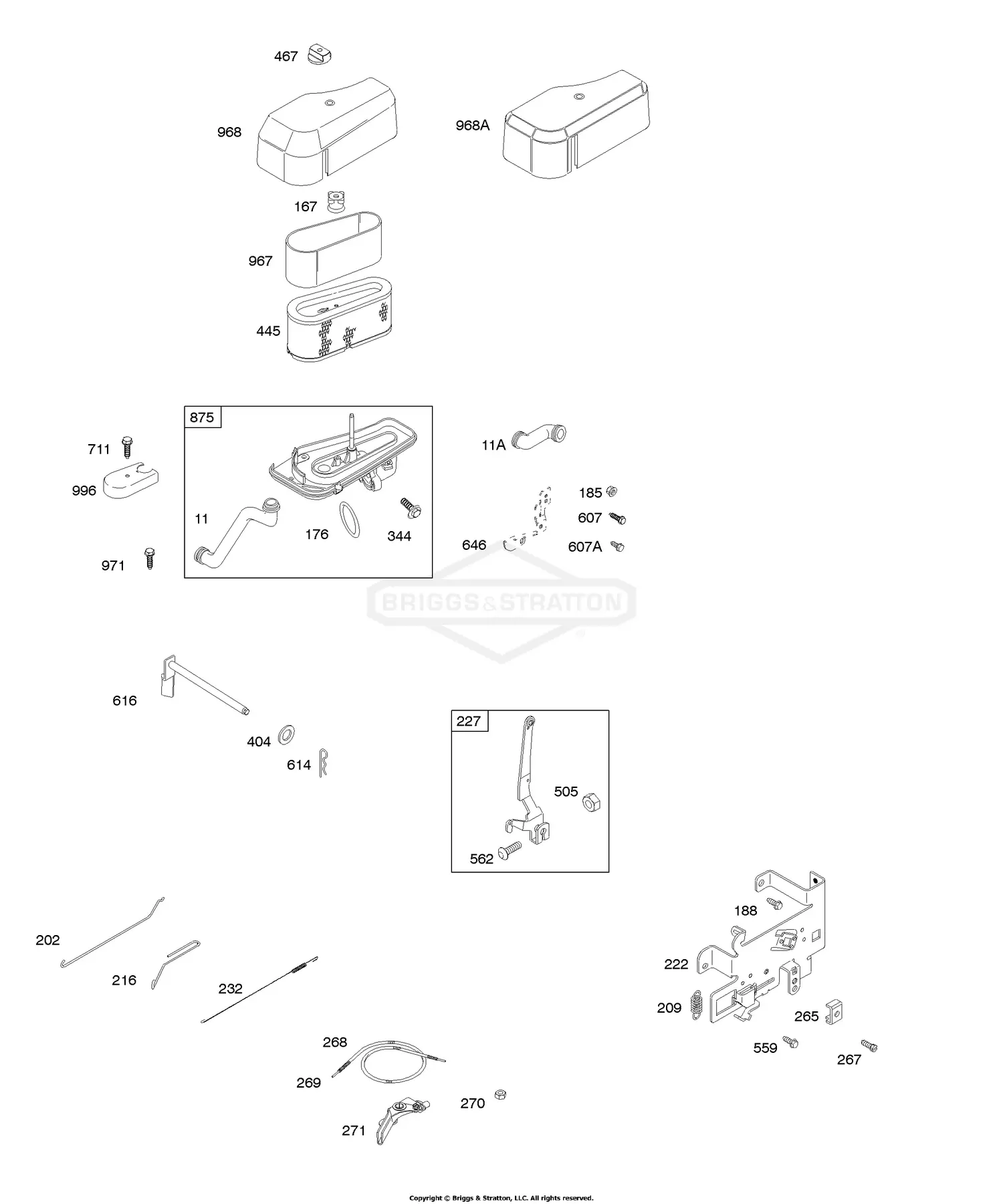 Briggs & Stratton 28u707-1174-e1 Parts Diagrams