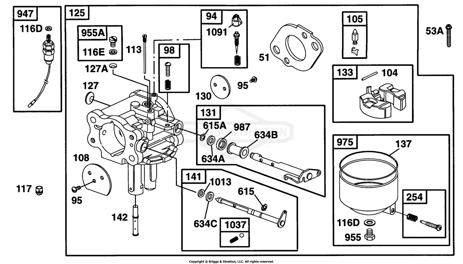 Briggs & Stratton 290777-0108-01 Parts Diagrams