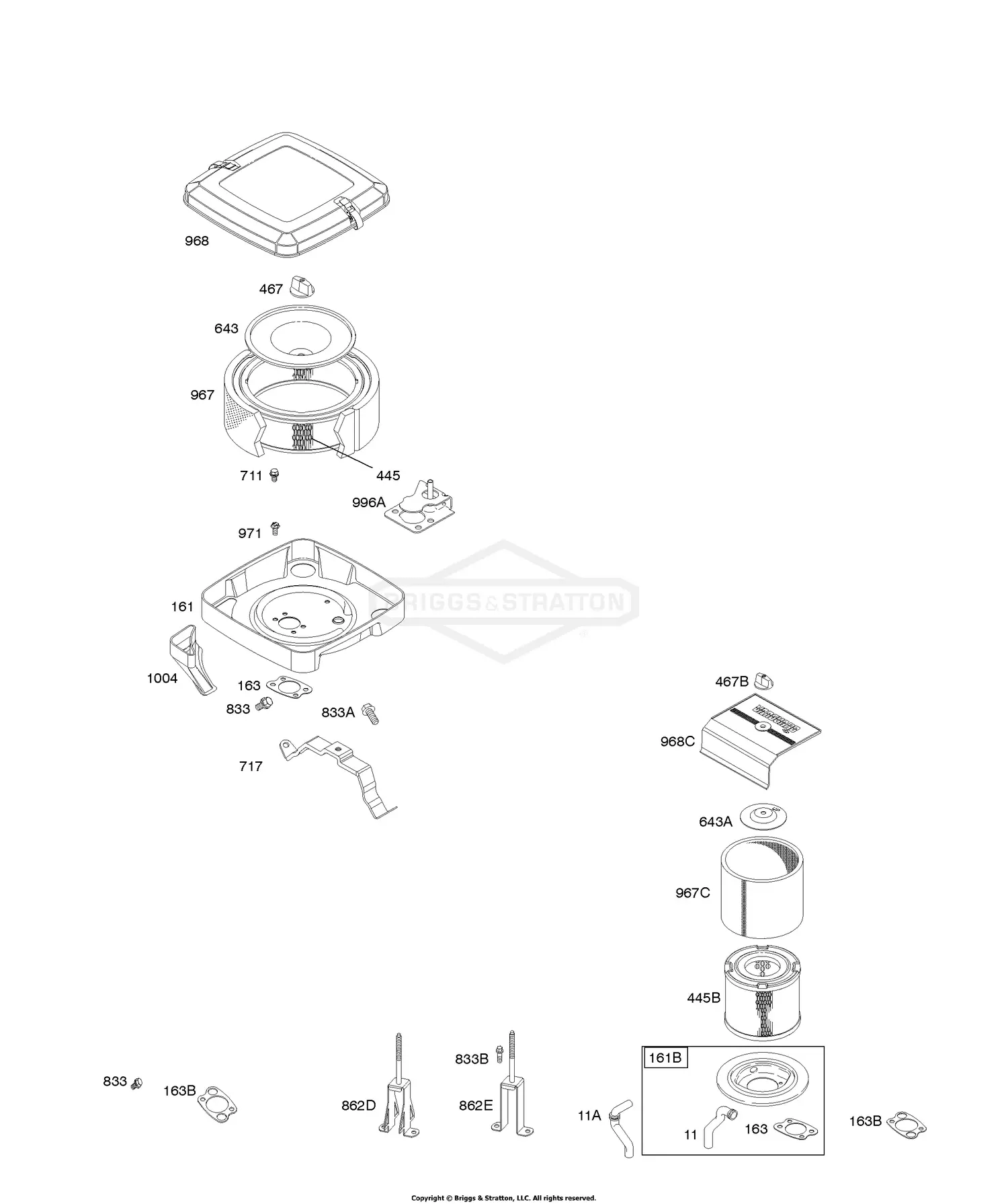 Briggs & Stratton 350447-0139-01 Parts Diagrams