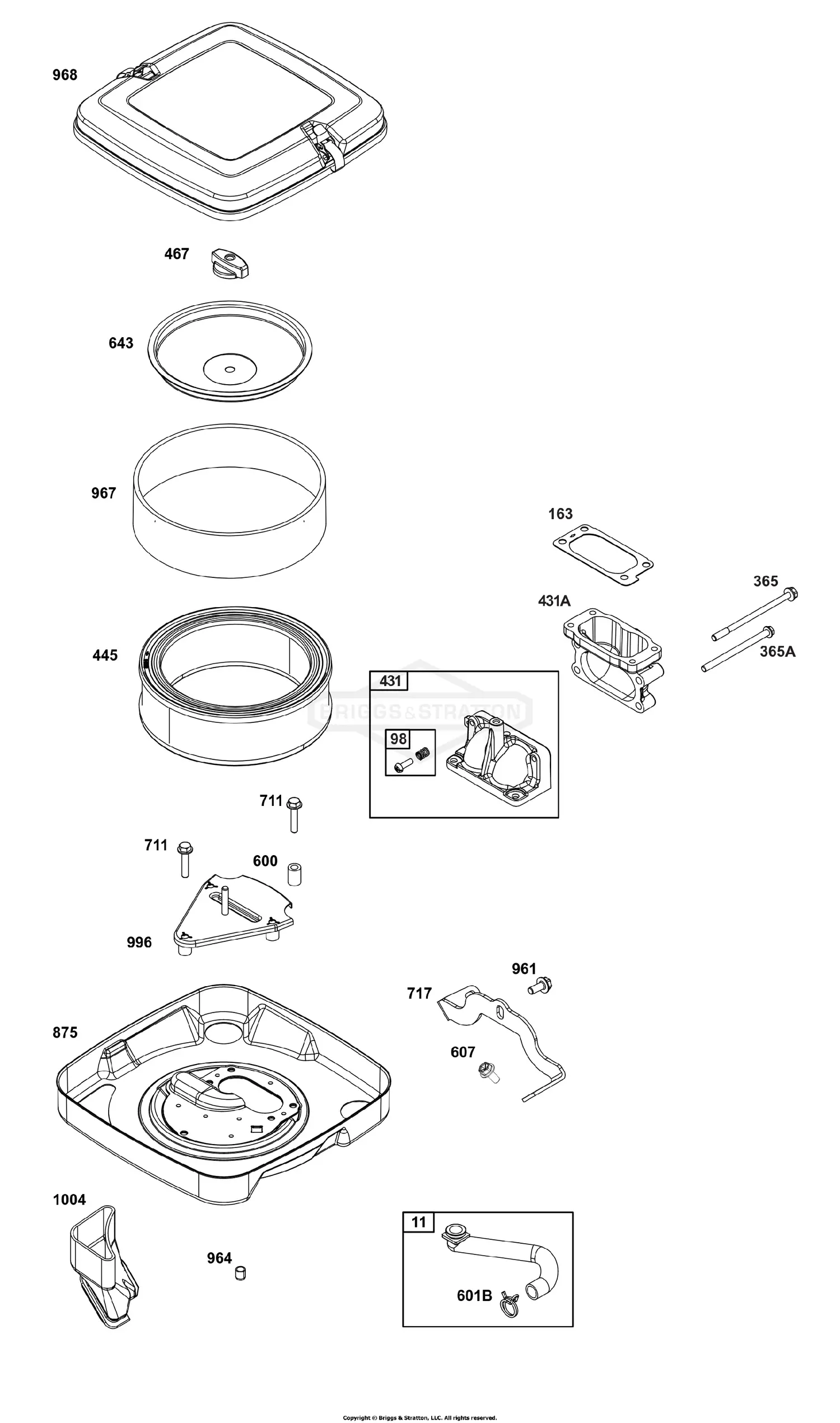 Part 0111 Briggs & Stratton 385447-0111-b5 Parts Diagrams