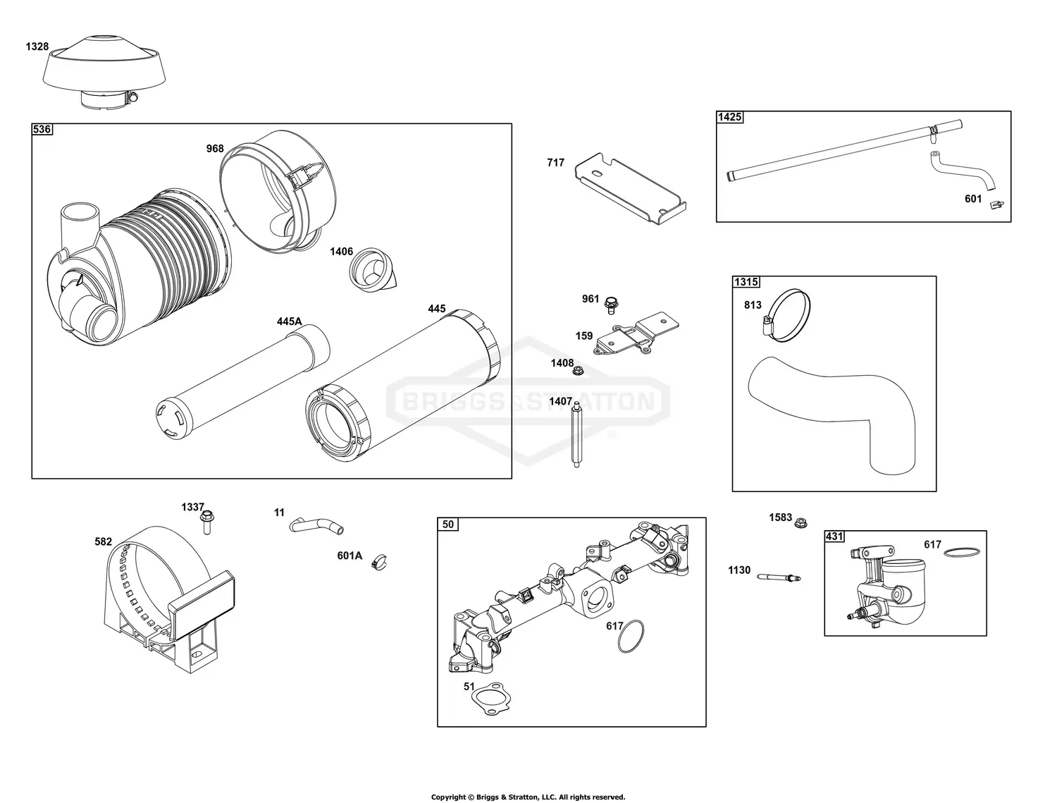 Part 0111 Briggs & Stratton 61a277-0111-j1 Parts Diagrams