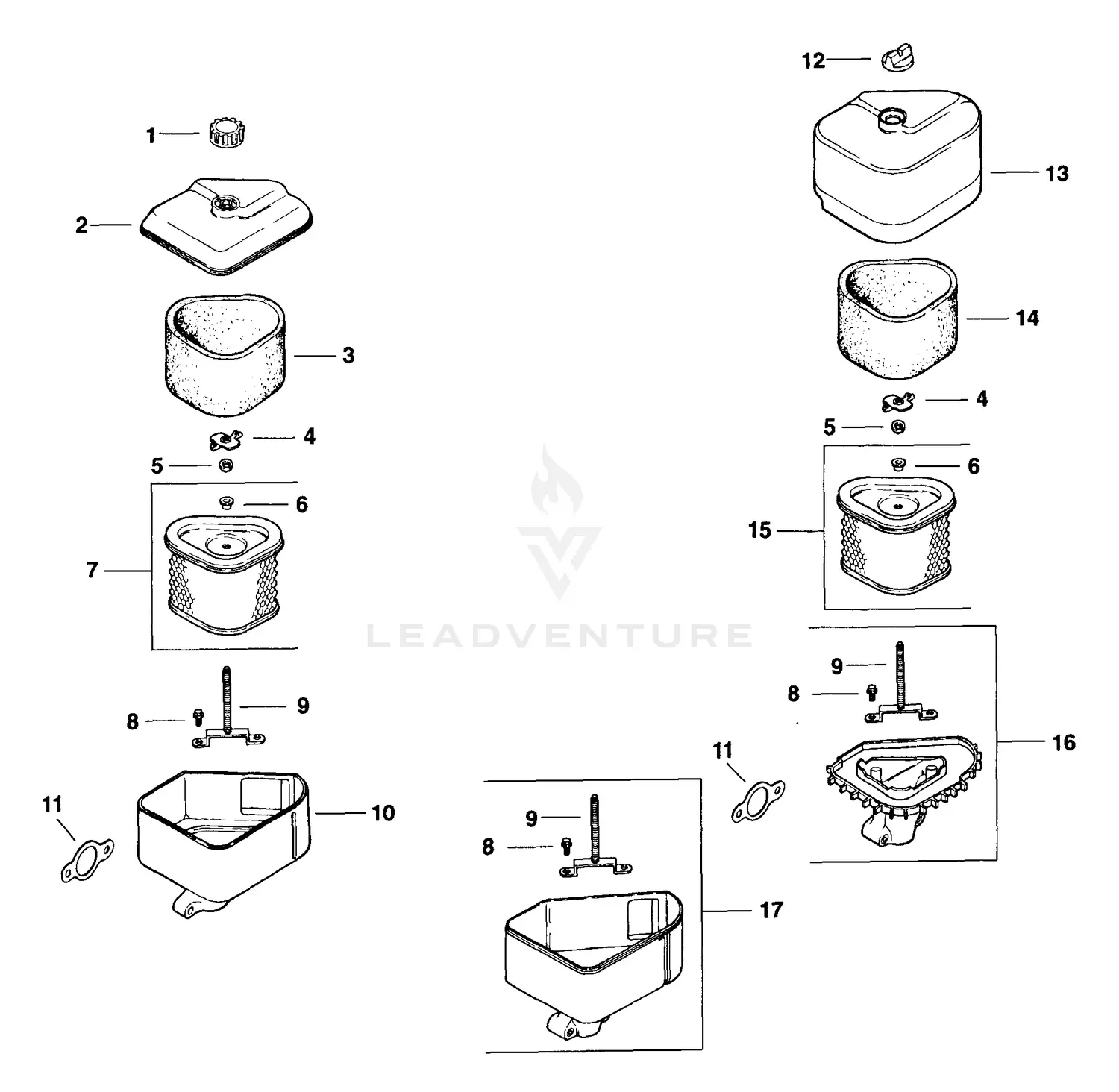 Kohler CV14-1404 Parts Diagrams
