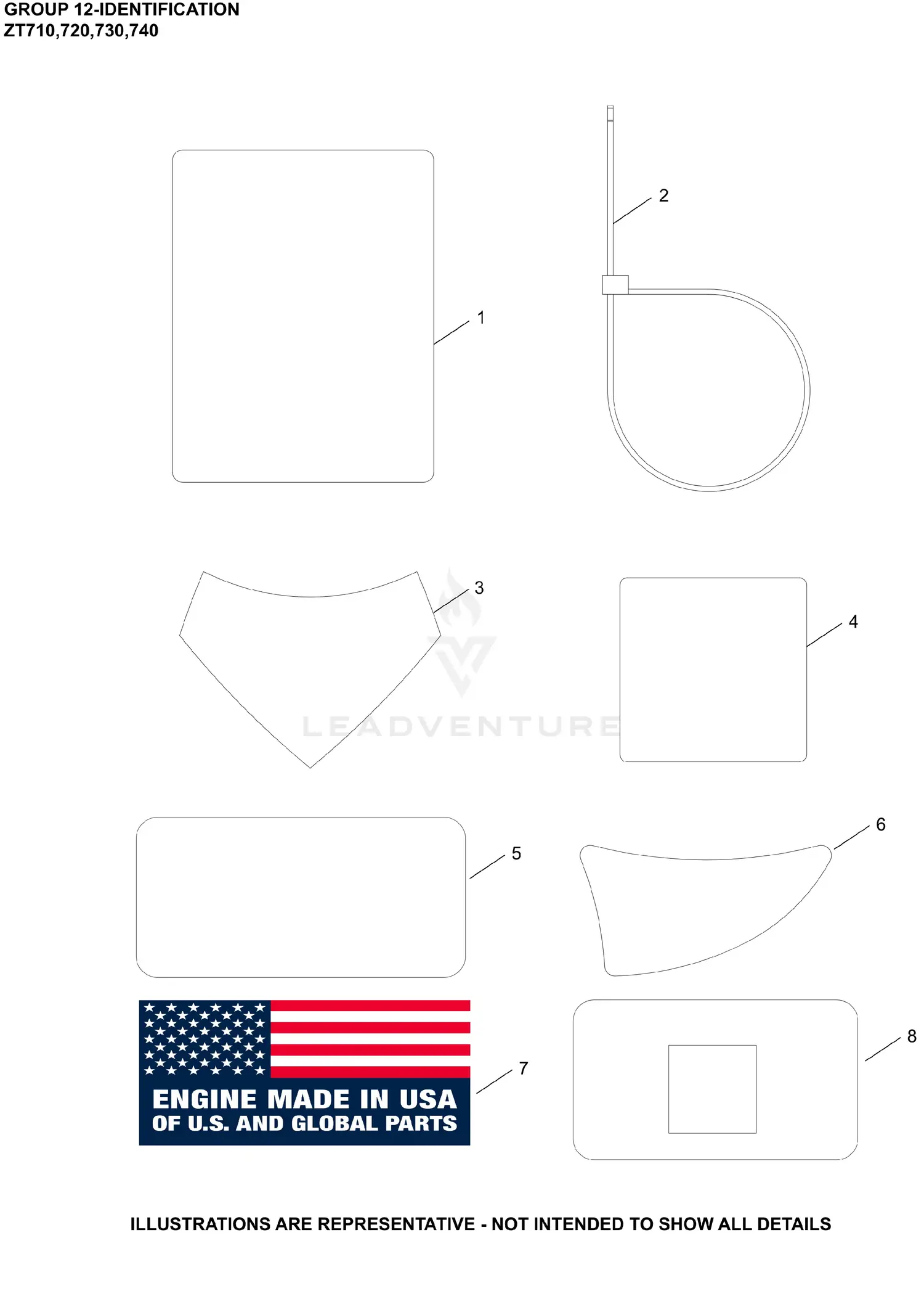 馬　原画 Kohler ECH740-3059 Vermeer Parts Diagrams