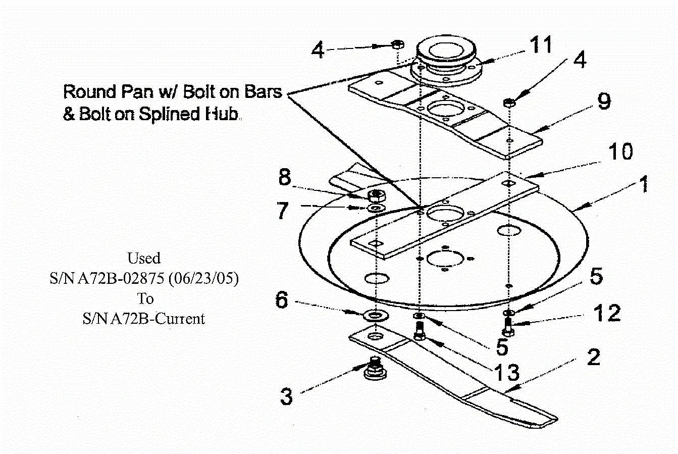 Alamo A72B ARCHIVE (02-90 TO 09-05) Parts Diagrams