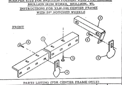 Brillion XL144 & XLW108 Parts Diagrams