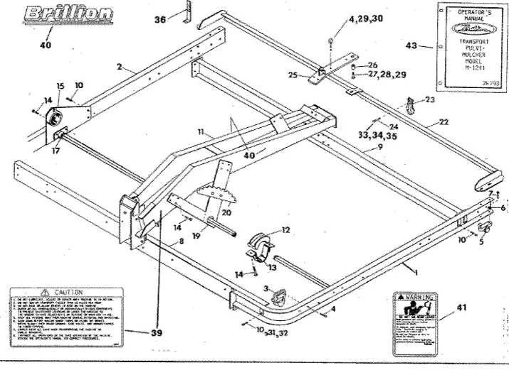 Brillion M1241 Parts Diagrams