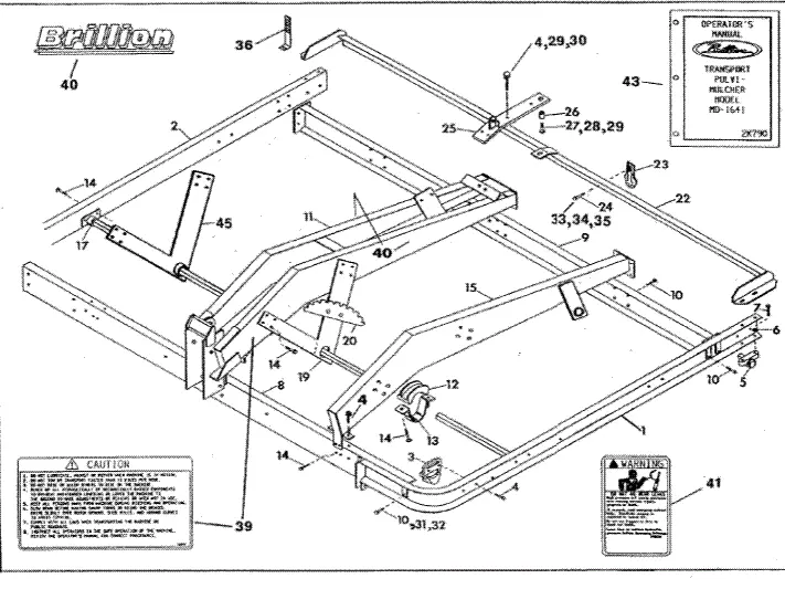 製作ページ Brillion MD1641 Parts Diagrams