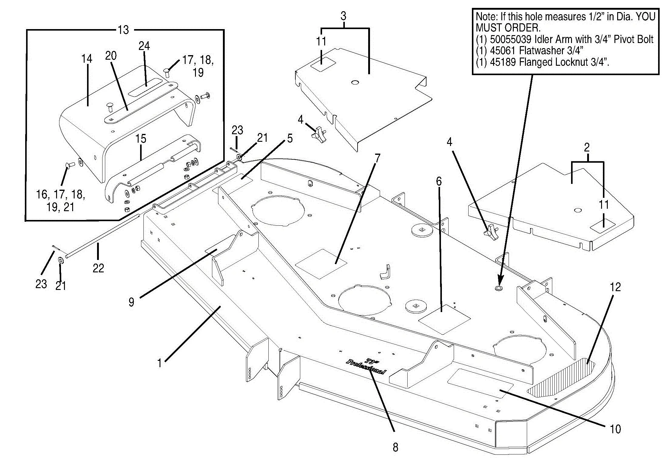 Bush Hog (PZ) Professional Series Zero Turn Mowers Parts