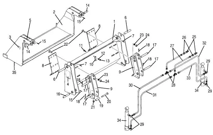 Bush Hog 2440 QT FRONT END LOADER Parts Diagrams